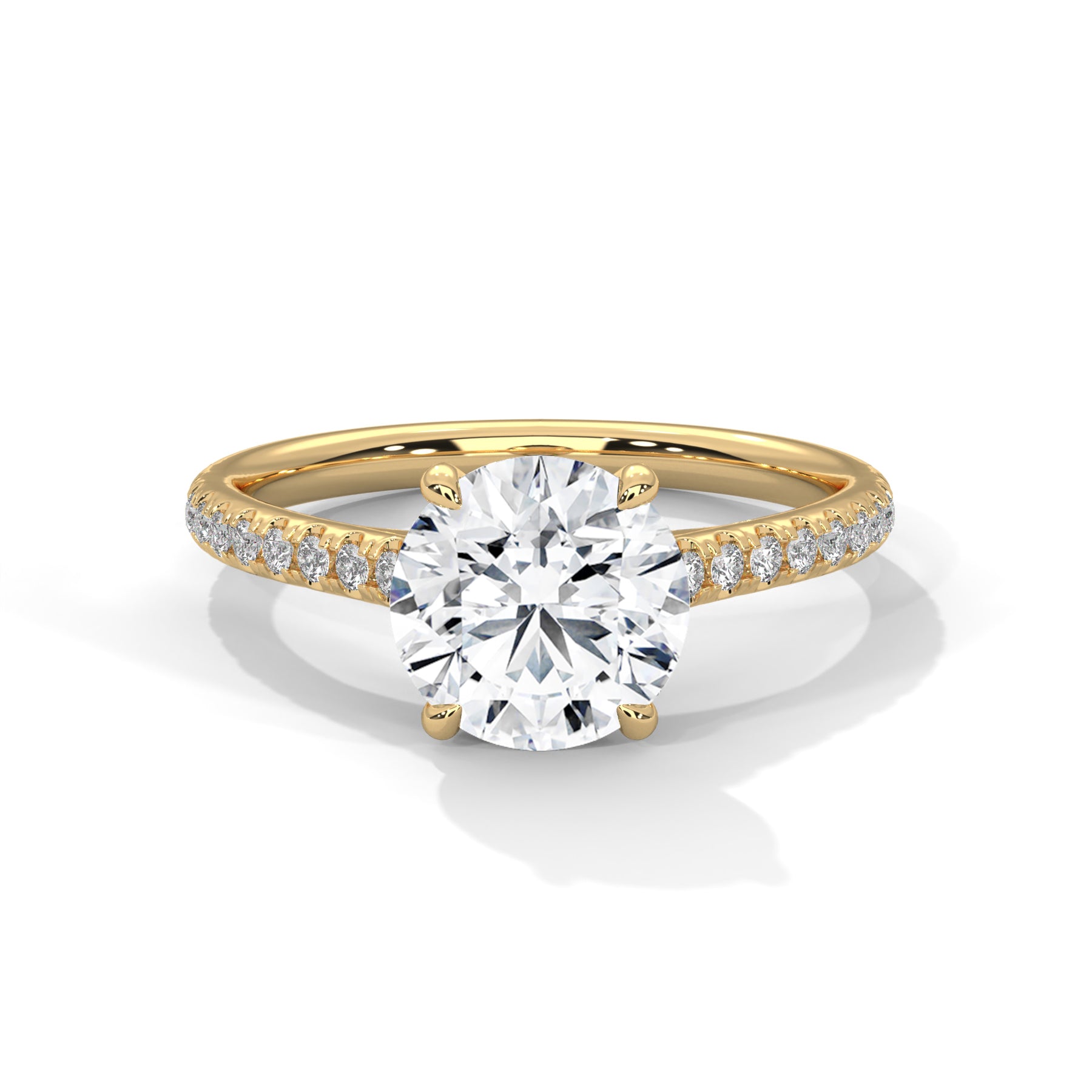 14K Yellow Gold 18K Yellow Gold Round