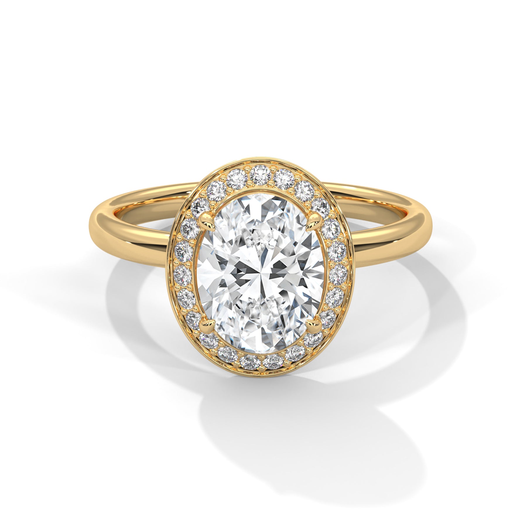 14K Yellow Gold 18K Yellow Gold Oval