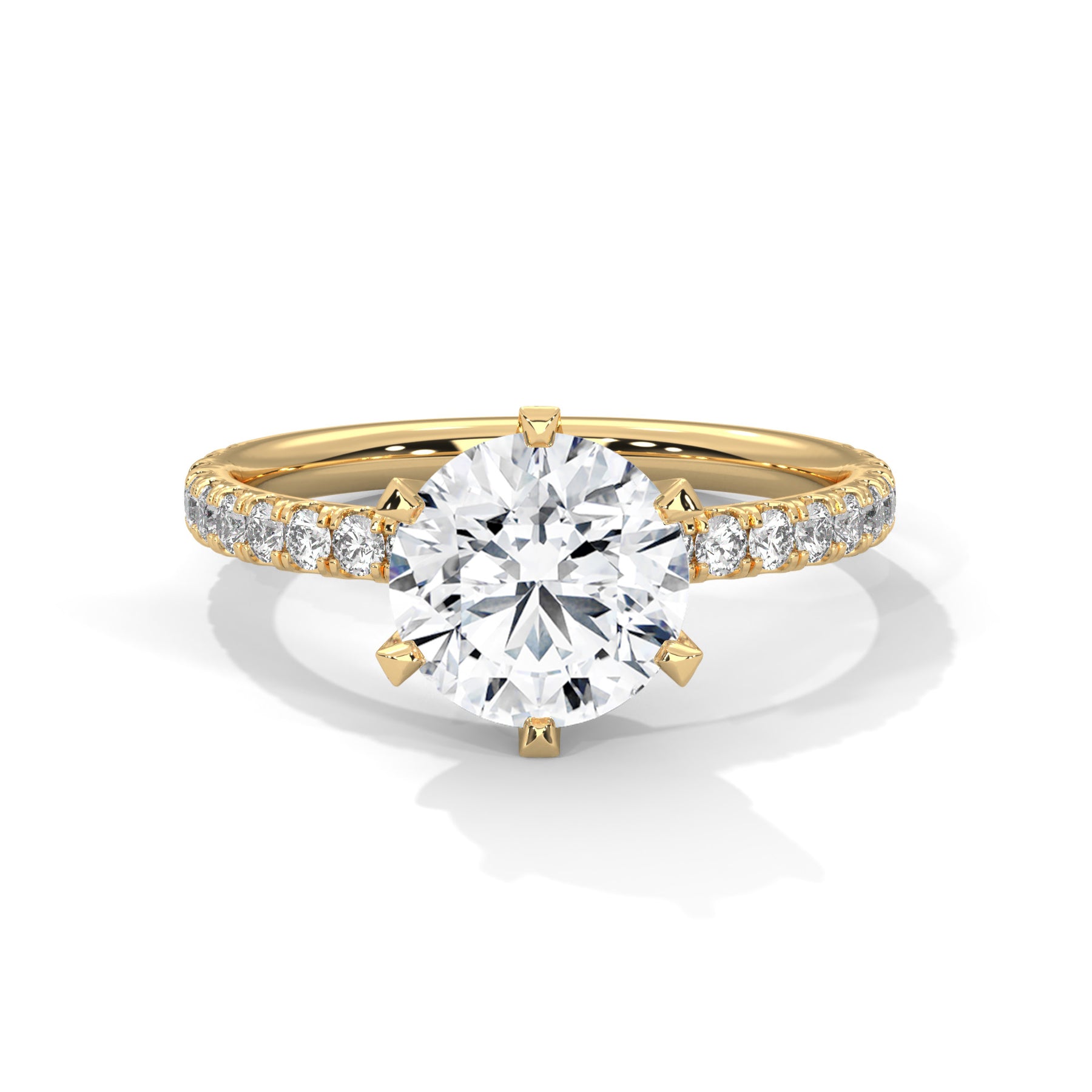 14K Yellow Gold 18K Yellow Gold Round