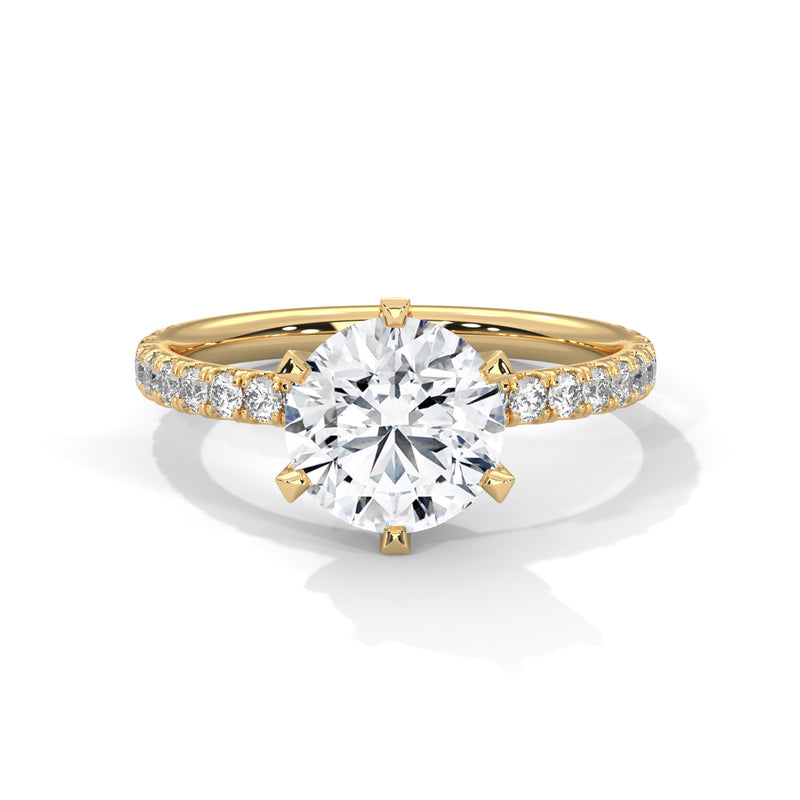 14K Yellow Gold 18K Yellow Gold Round