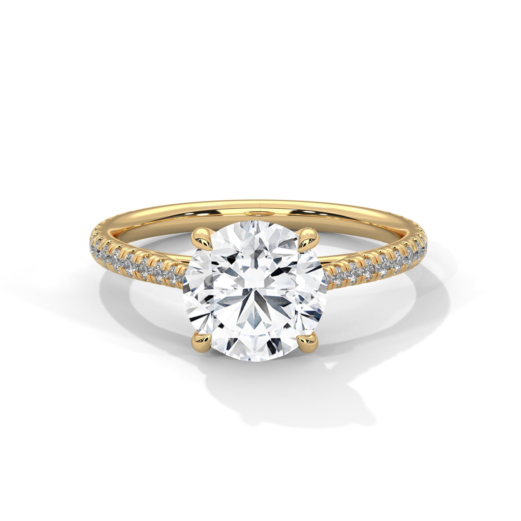 14K Yellow Gold 18K Yellow Gold Round