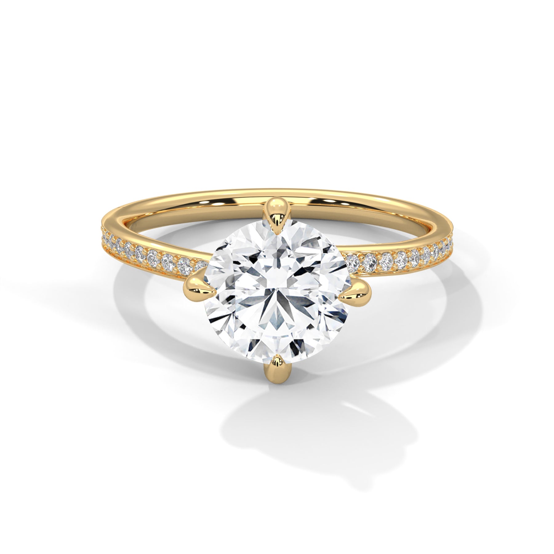 14K Yellow Gold 18K Yellow Gold Round