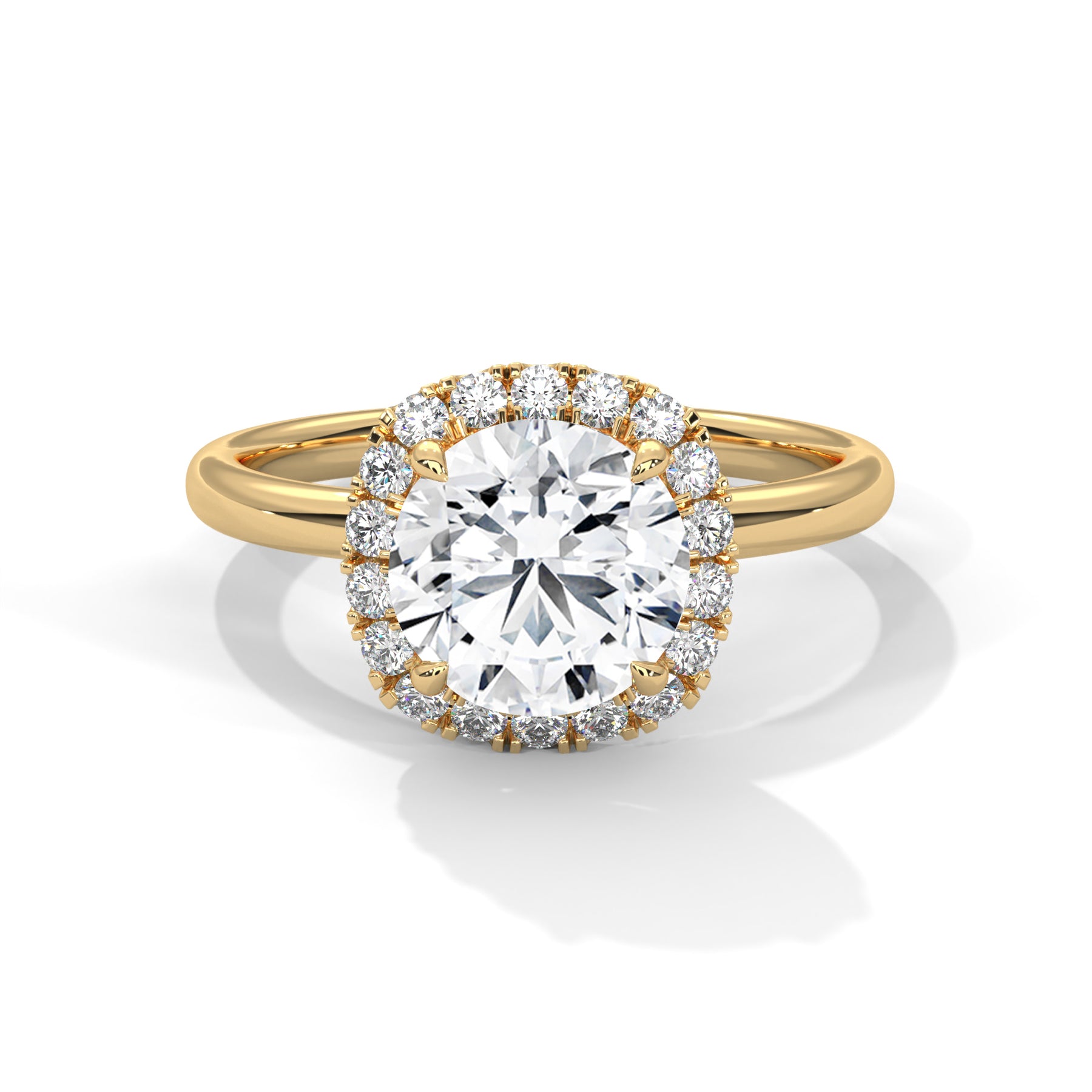 14K Yellow Gold 18K Yellow Gold Round