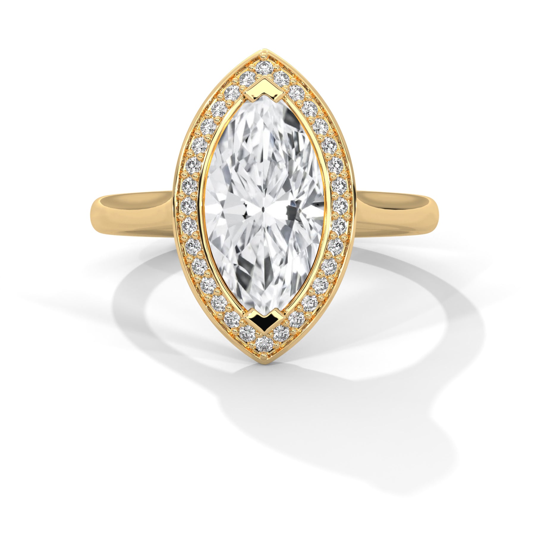 14K Yellow Gold 18K Yellow Gold Marquise