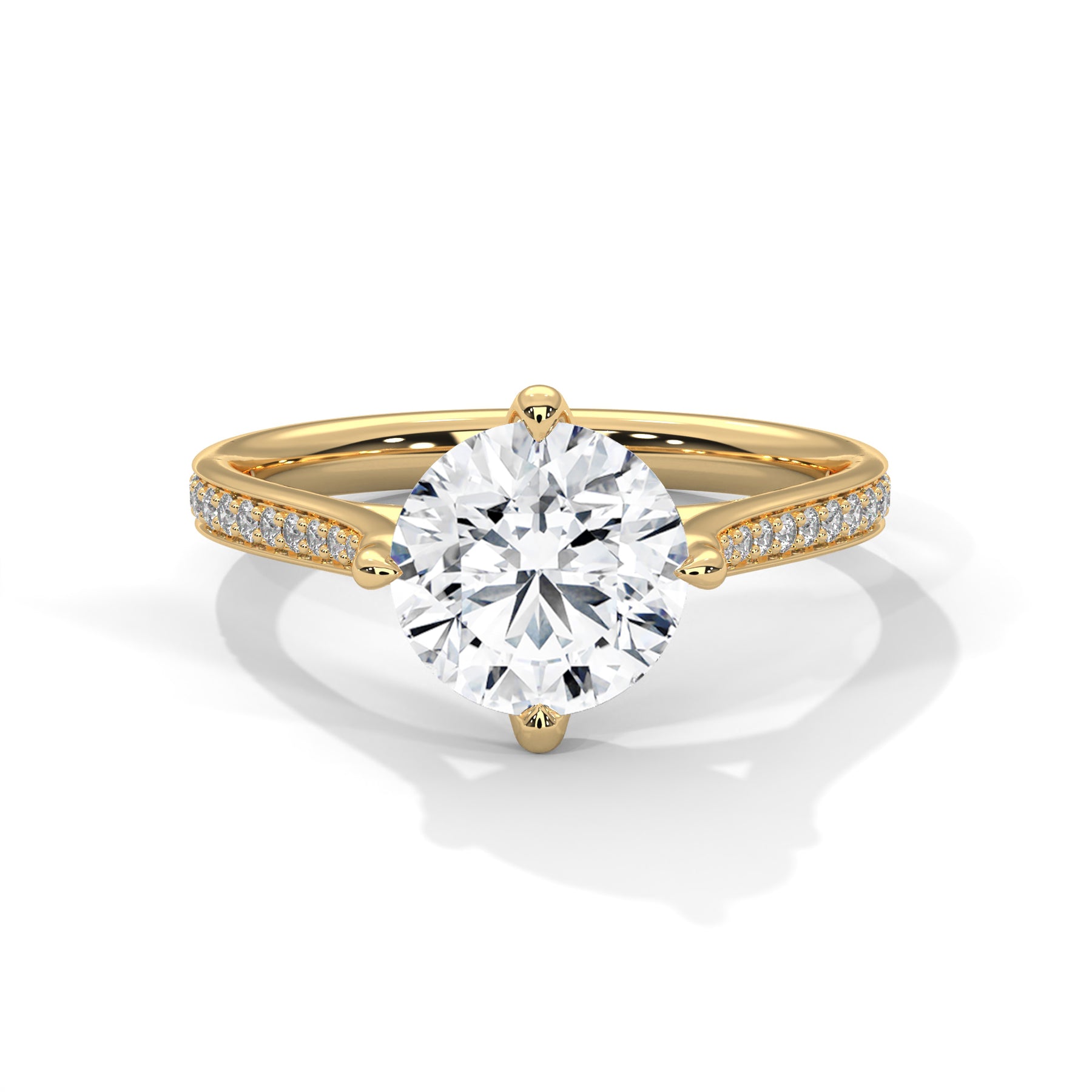 14K Yellow Gold 18K Yellow Gold Round