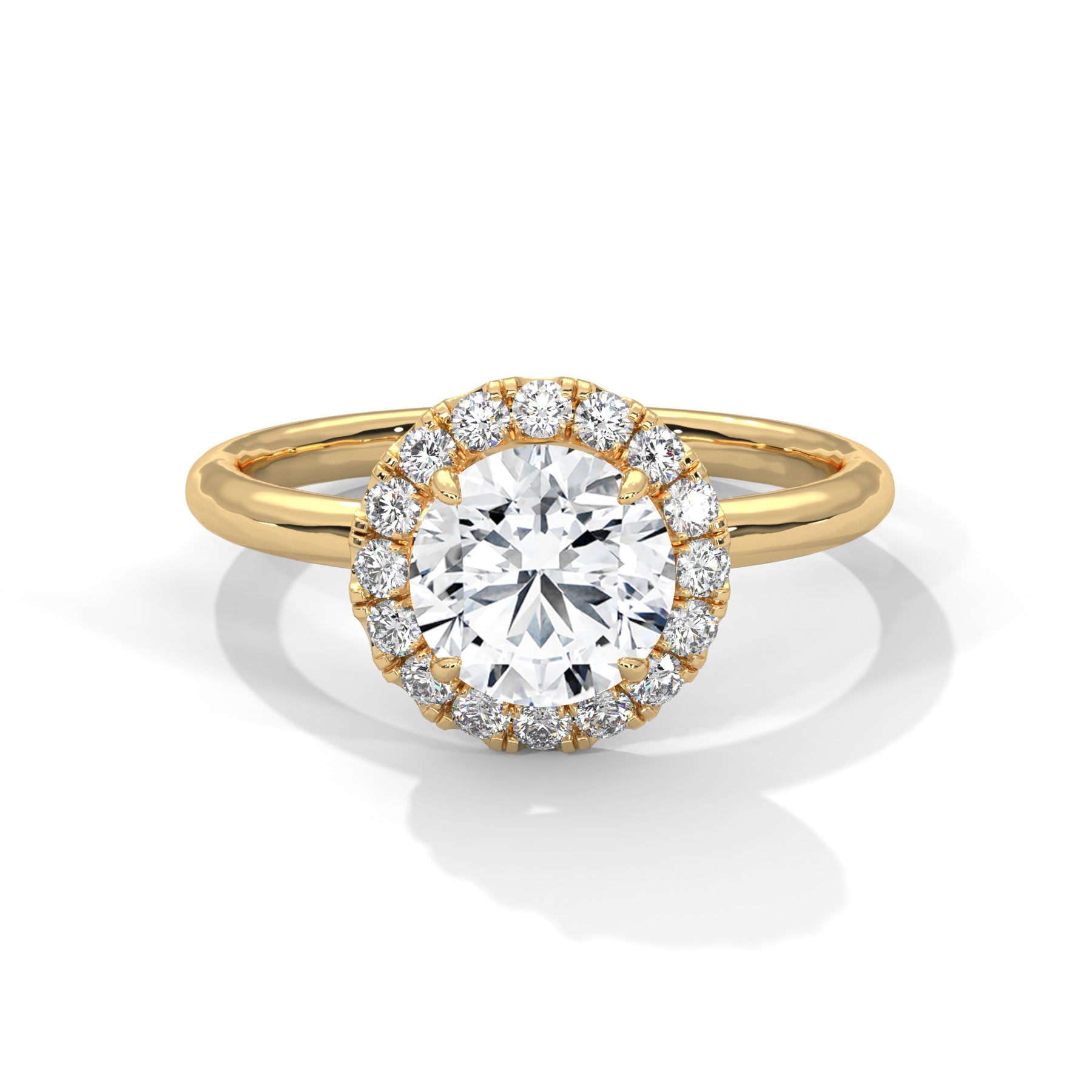 14K Yellow Gold 18K Yellow Gold Round