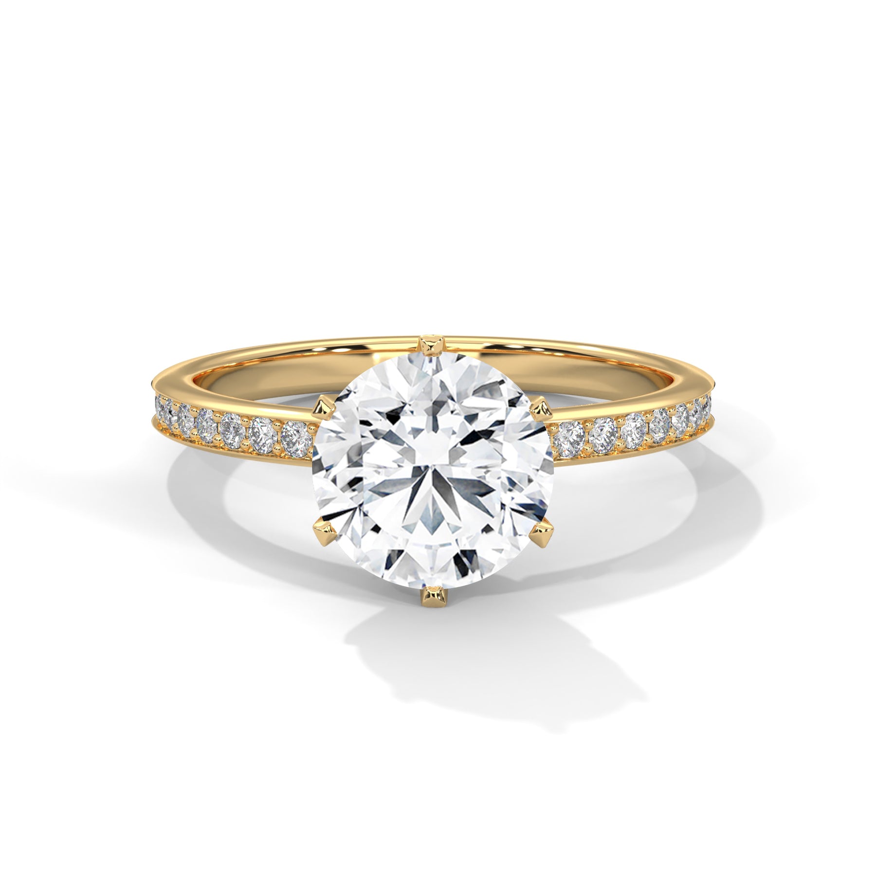 14K Yellow Gold 18K Yellow Gold Round