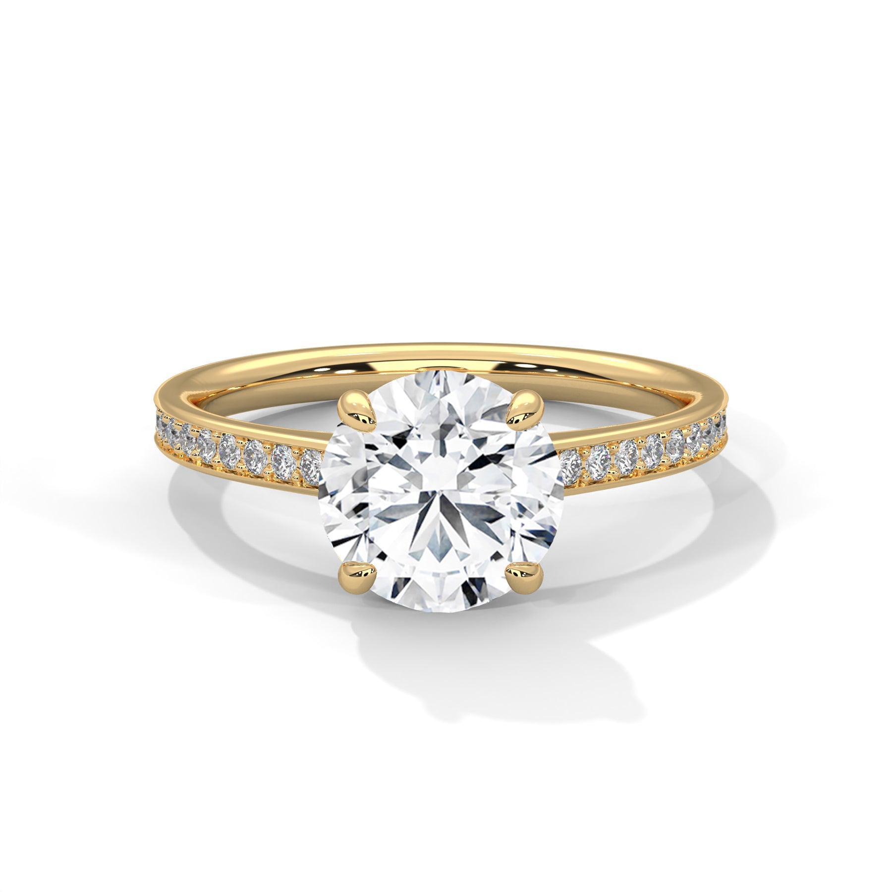14K Yellow Gold 18K Yellow Gold Round