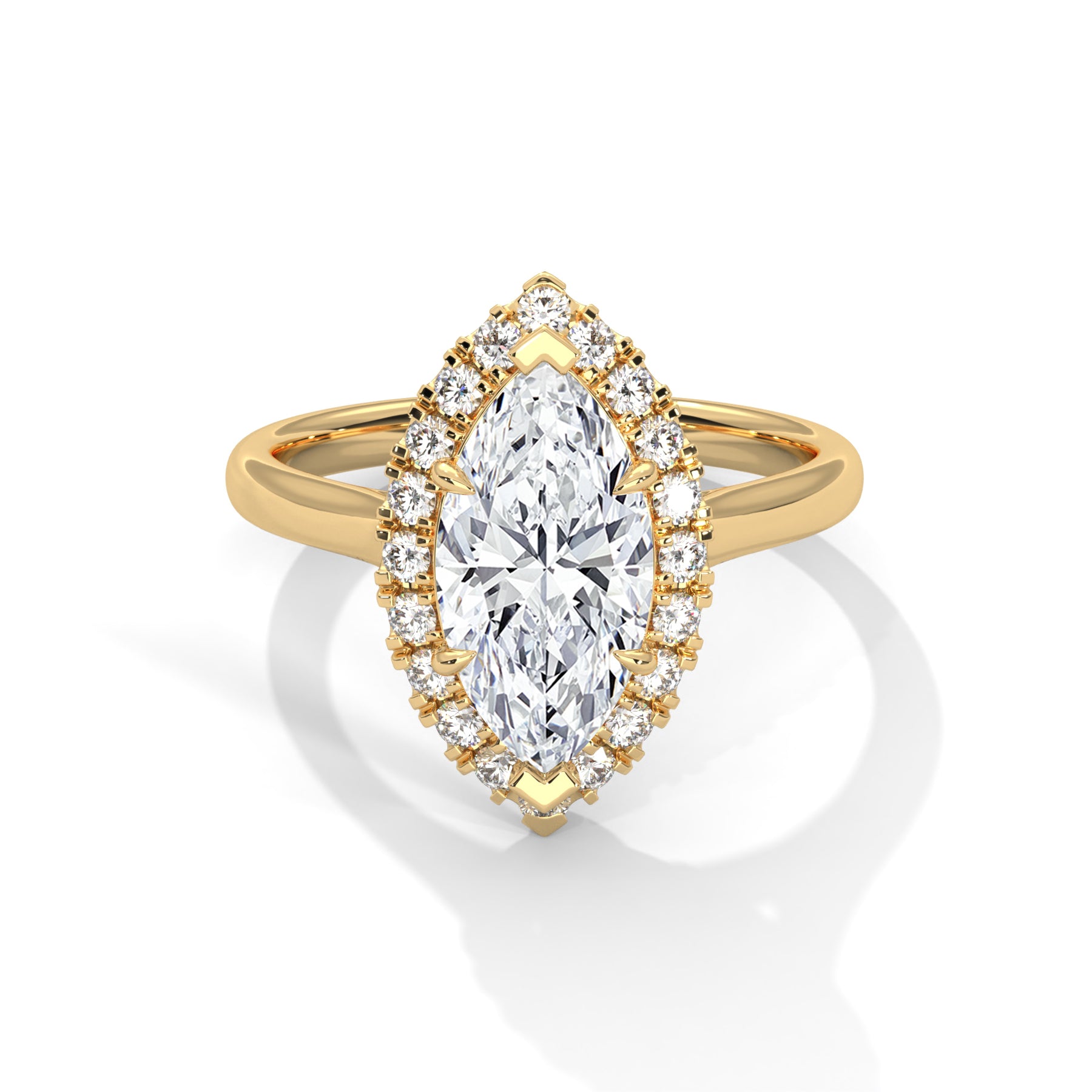 14K Yellow Gold 18K Yellow Gold Marquise