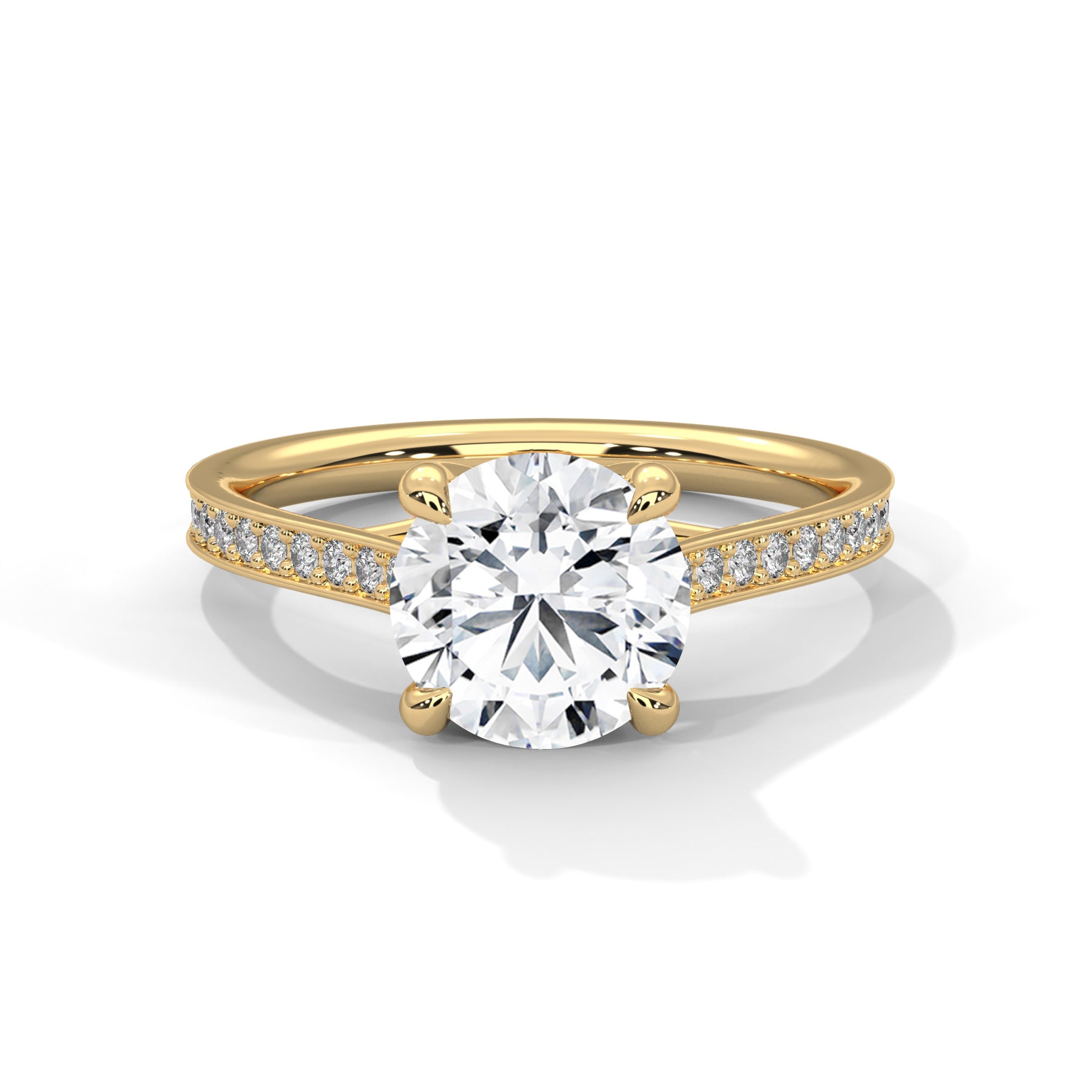 14K Yellow Gold 18K Yellow Gold Round