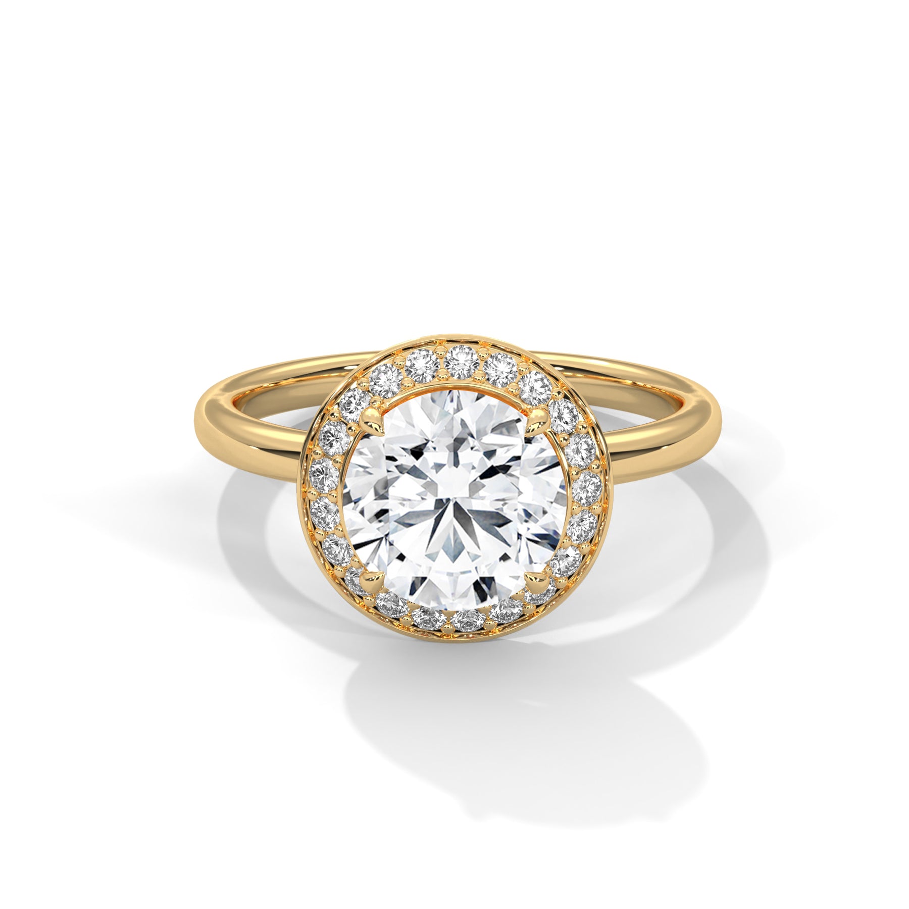 14K Yellow Gold 18K Yellow Gold Round