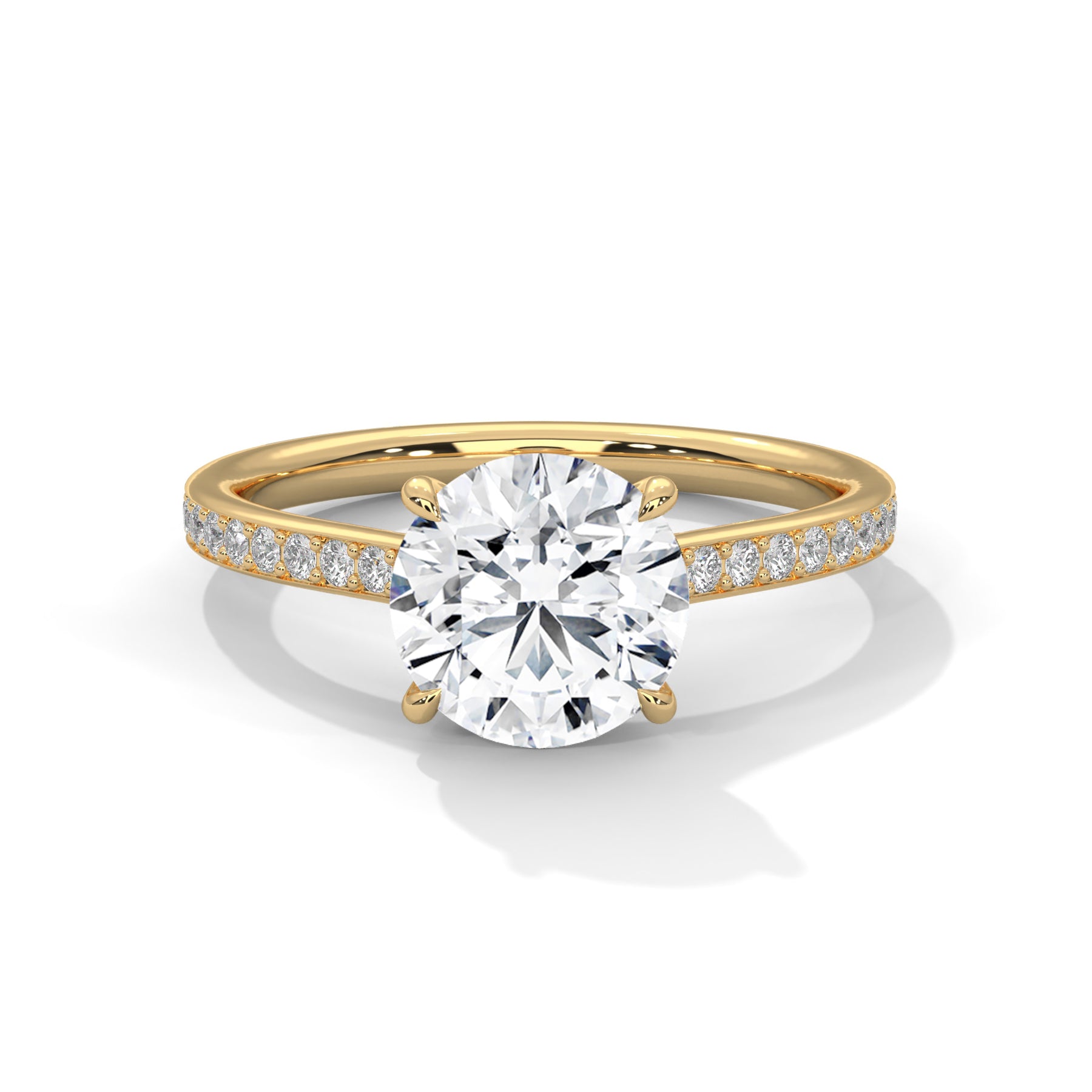 14K Yellow Gold 18K Yellow Gold Round