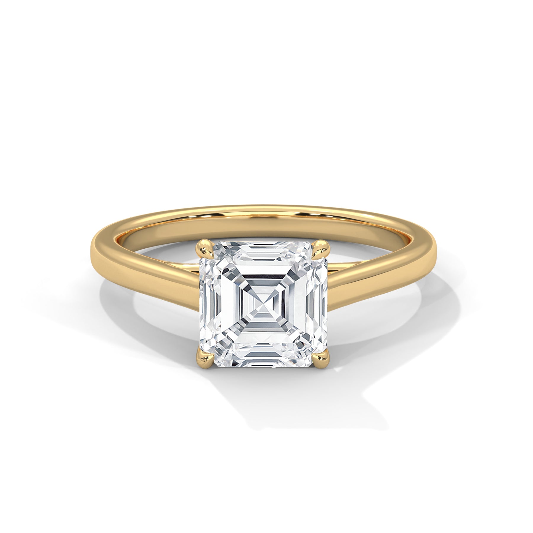 14K Yellow Gold 18K Yellow Gold Asscher