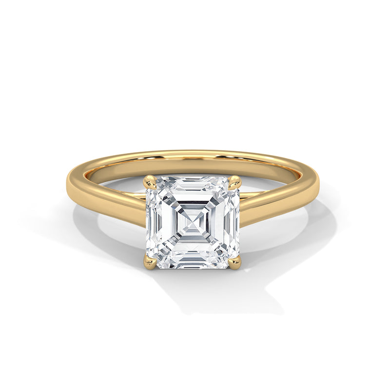 14K Yellow Gold 18K Yellow Gold Asscher