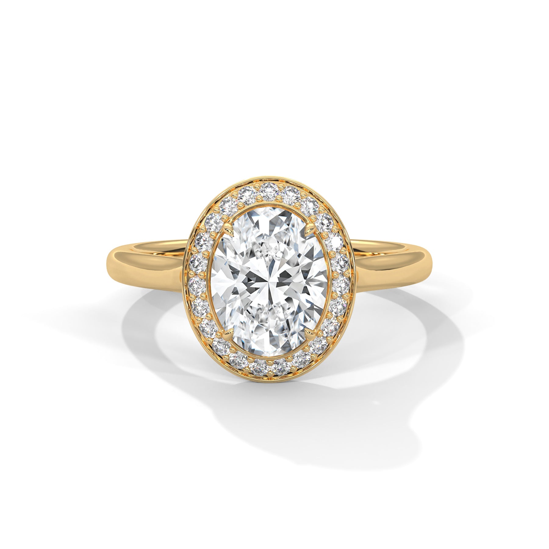 14K Yellow Gold 18K Yellow Gold Oval