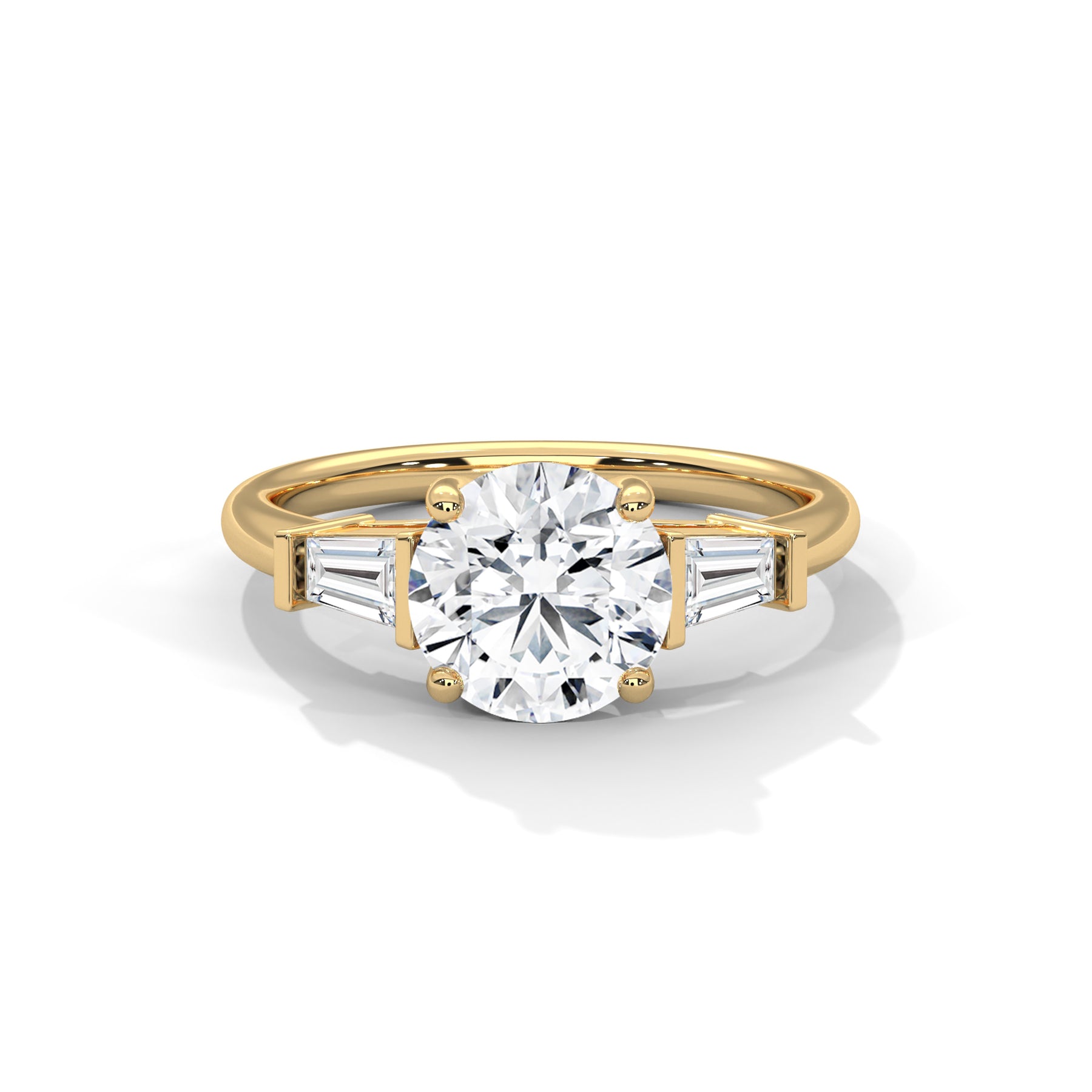 14K Yellow Gold 18K Yellow Gold Round