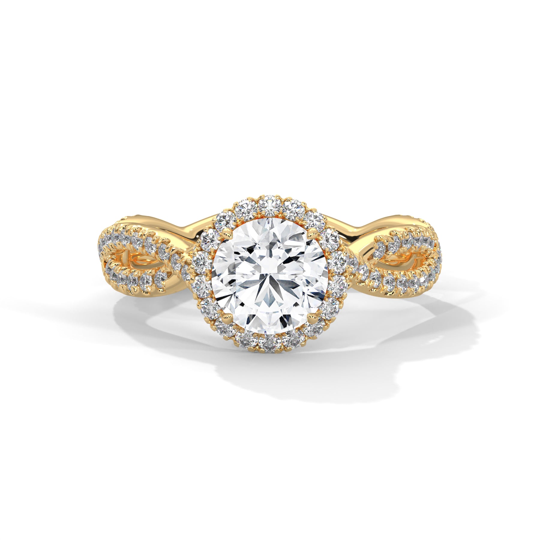 14K Yellow Gold 18K Yellow Gold Round