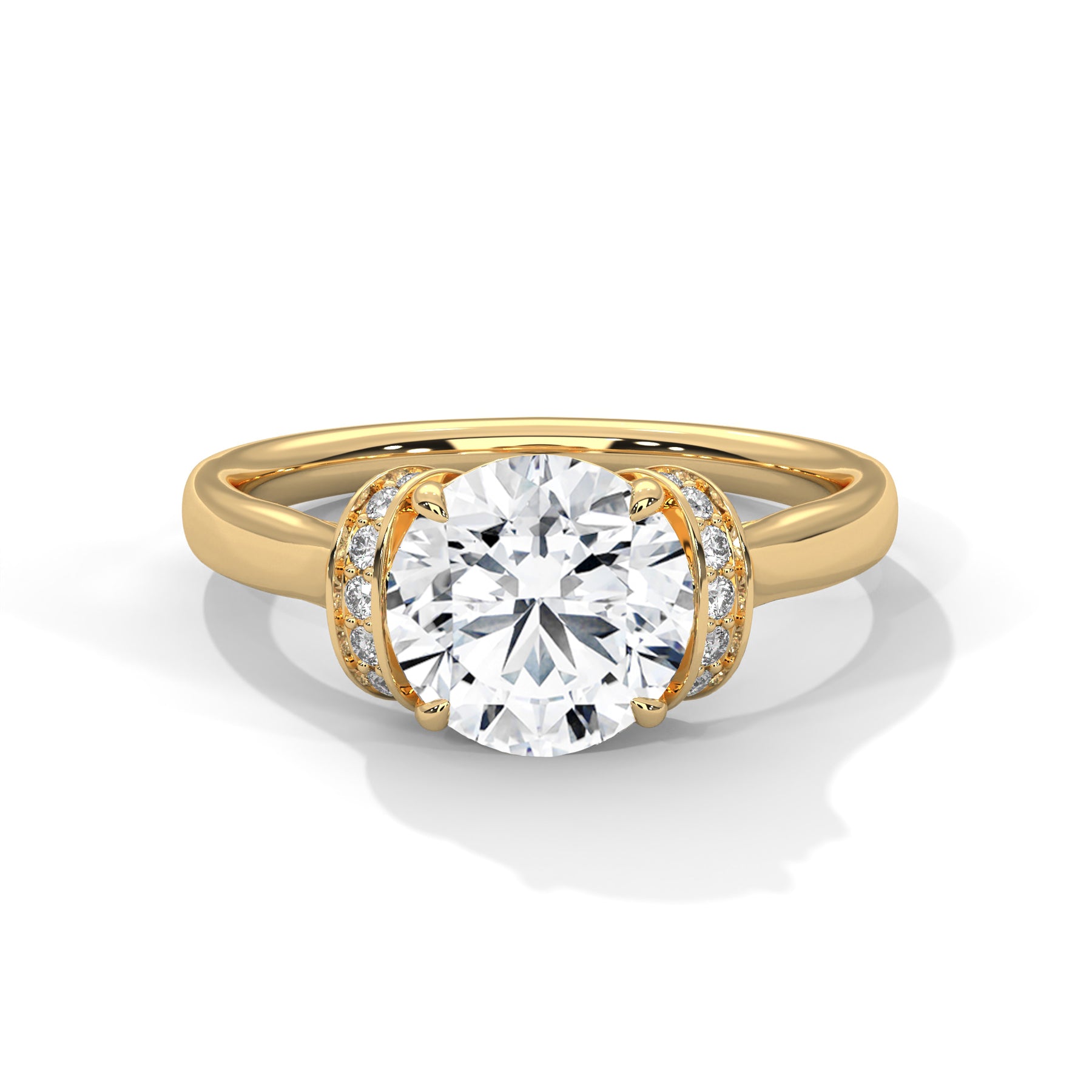 14K Yellow Gold 18K Yellow Gold Round