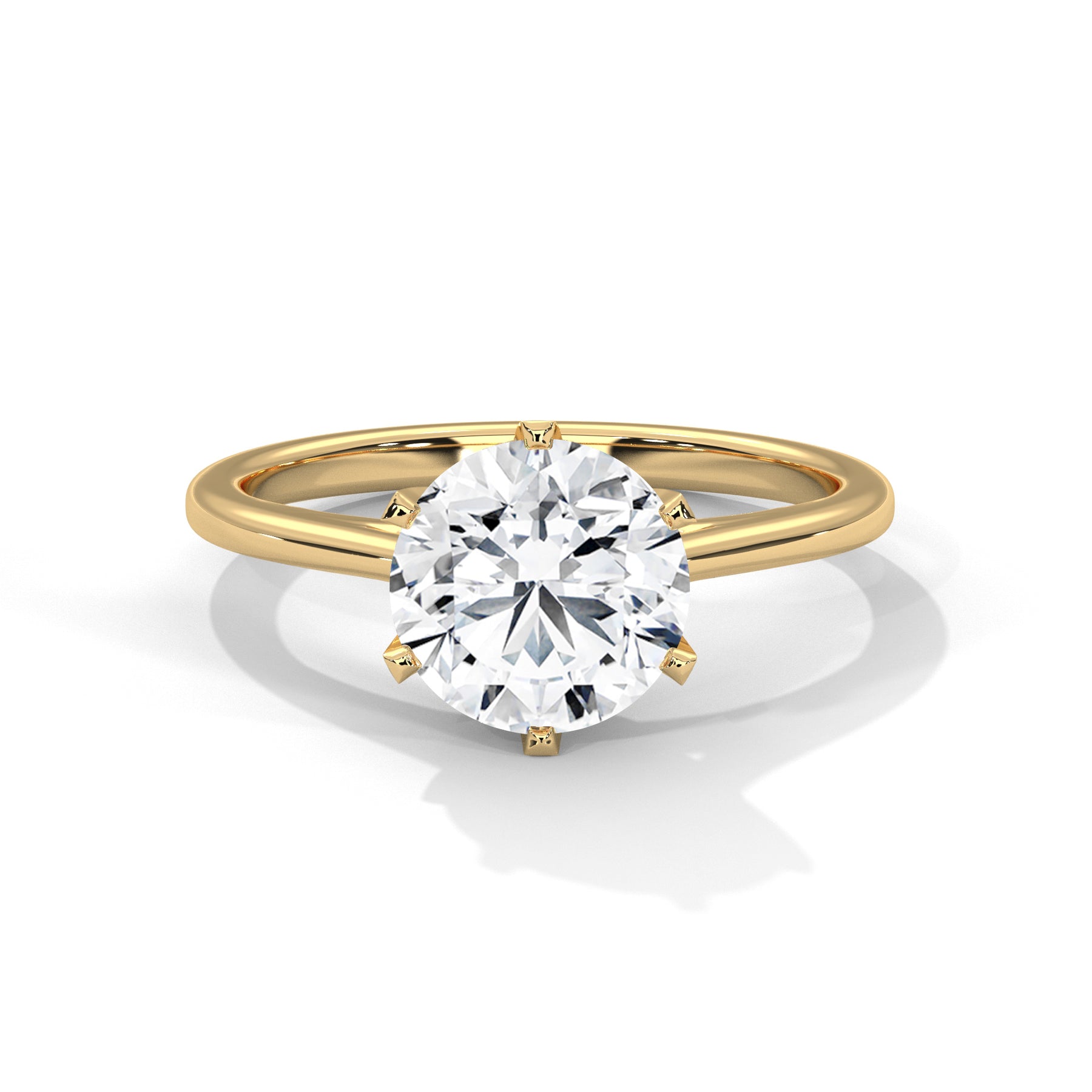 14K Yellow Gold 18K Yellow Gold Round