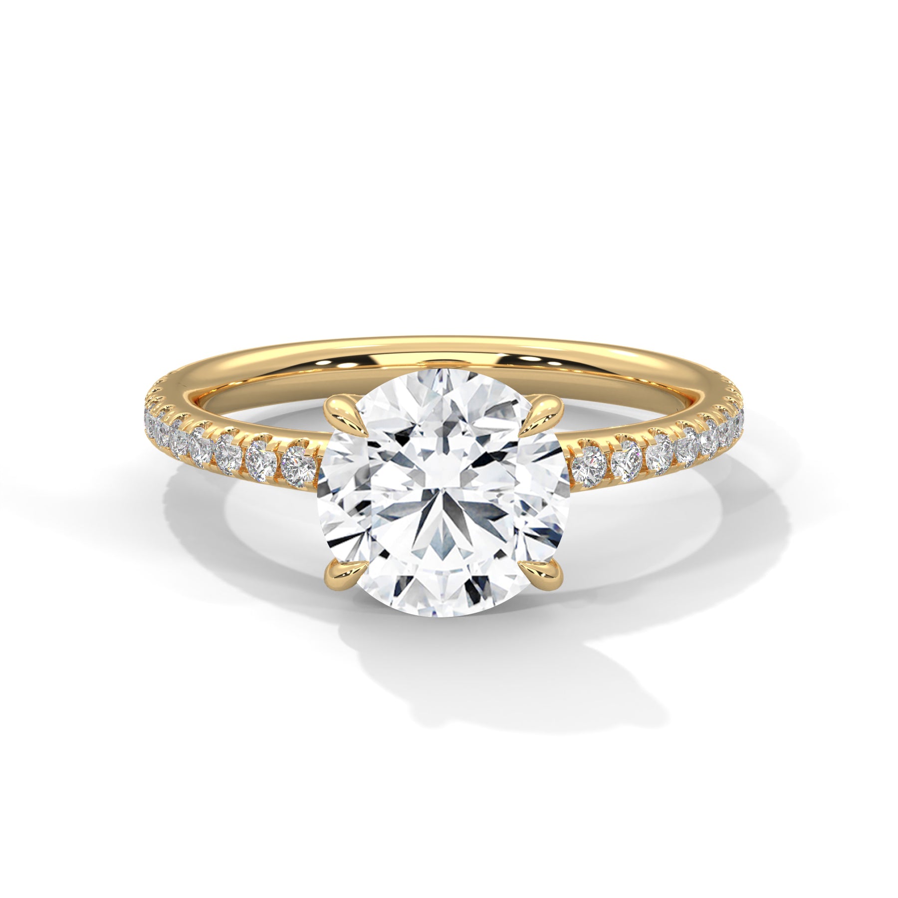 14K Yellow Gold 18K Yellow Gold Round