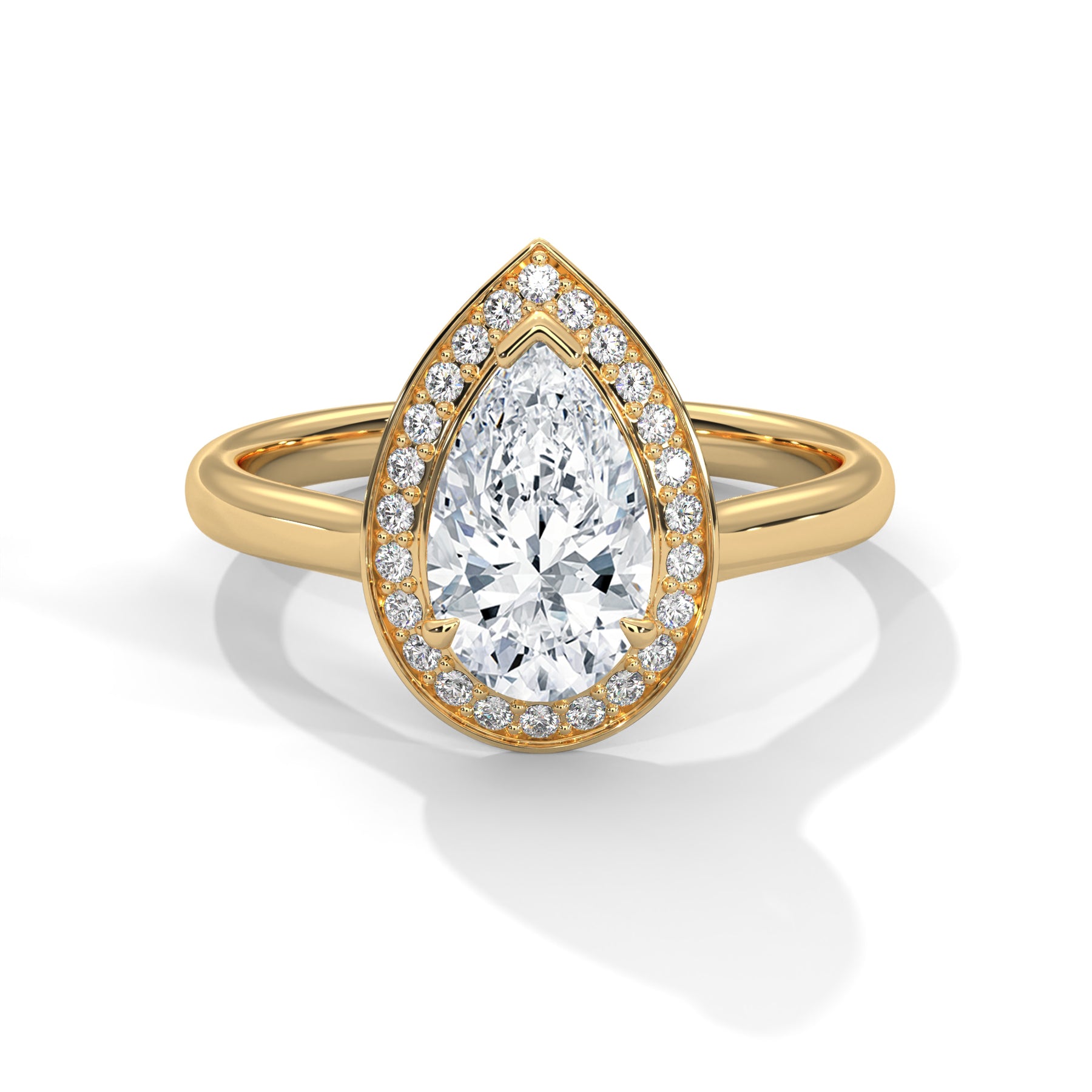 14K Yellow Gold 18K Yellow Gold Pear