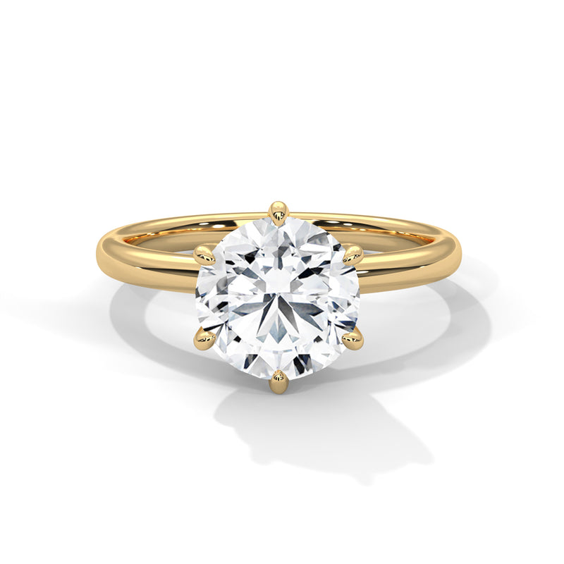 14K Yellow Gold 18K Yellow Gold Round