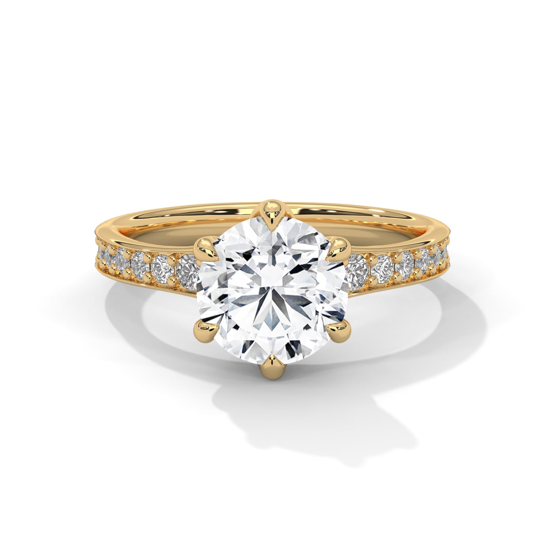 14K Yellow Gold 18K Yellow Gold Round
