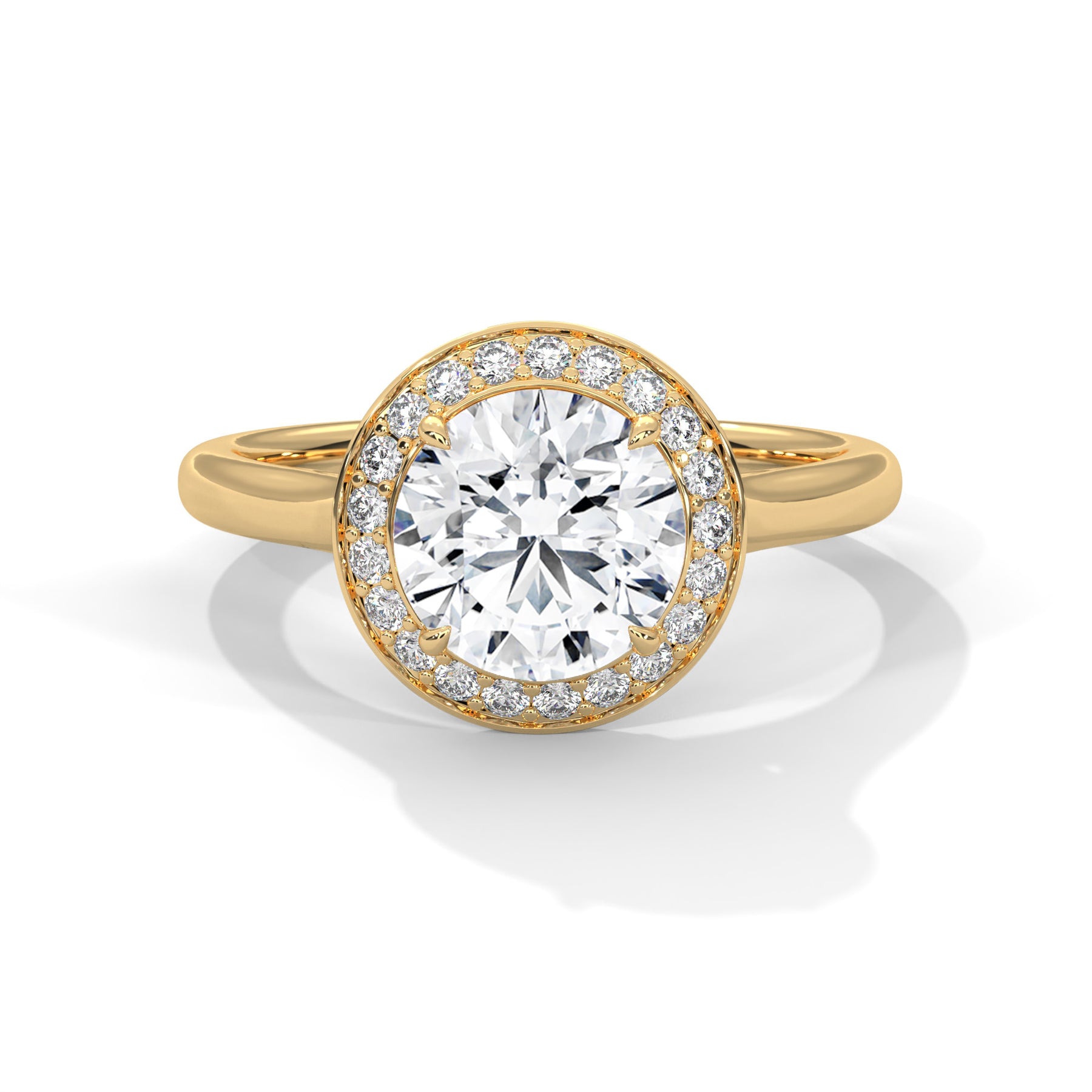 14K Yellow Gold 18K Yellow Gold Round