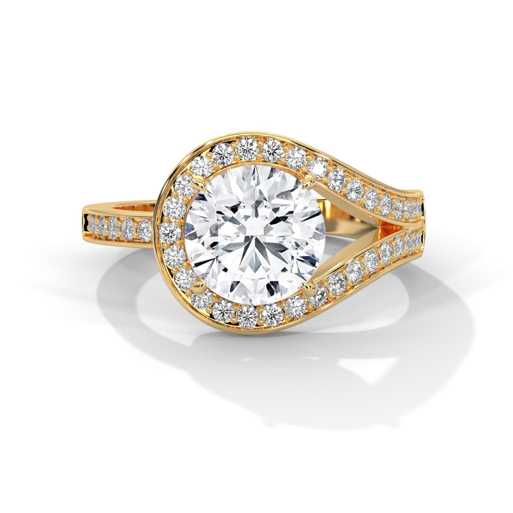 14K Yellow Gold 18K Yellow Gold Round