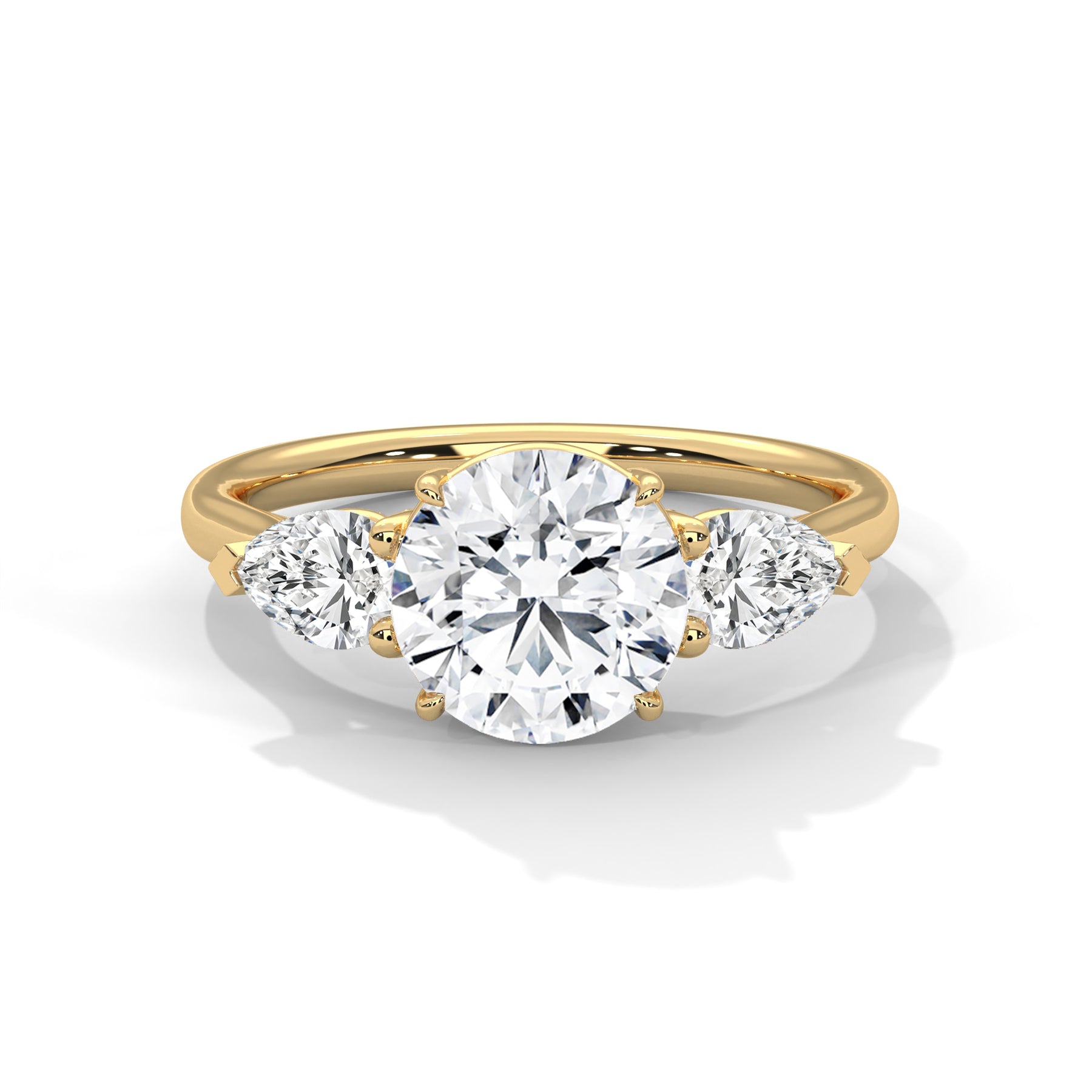 14K Yellow Gold 18K Yellow Gold Round