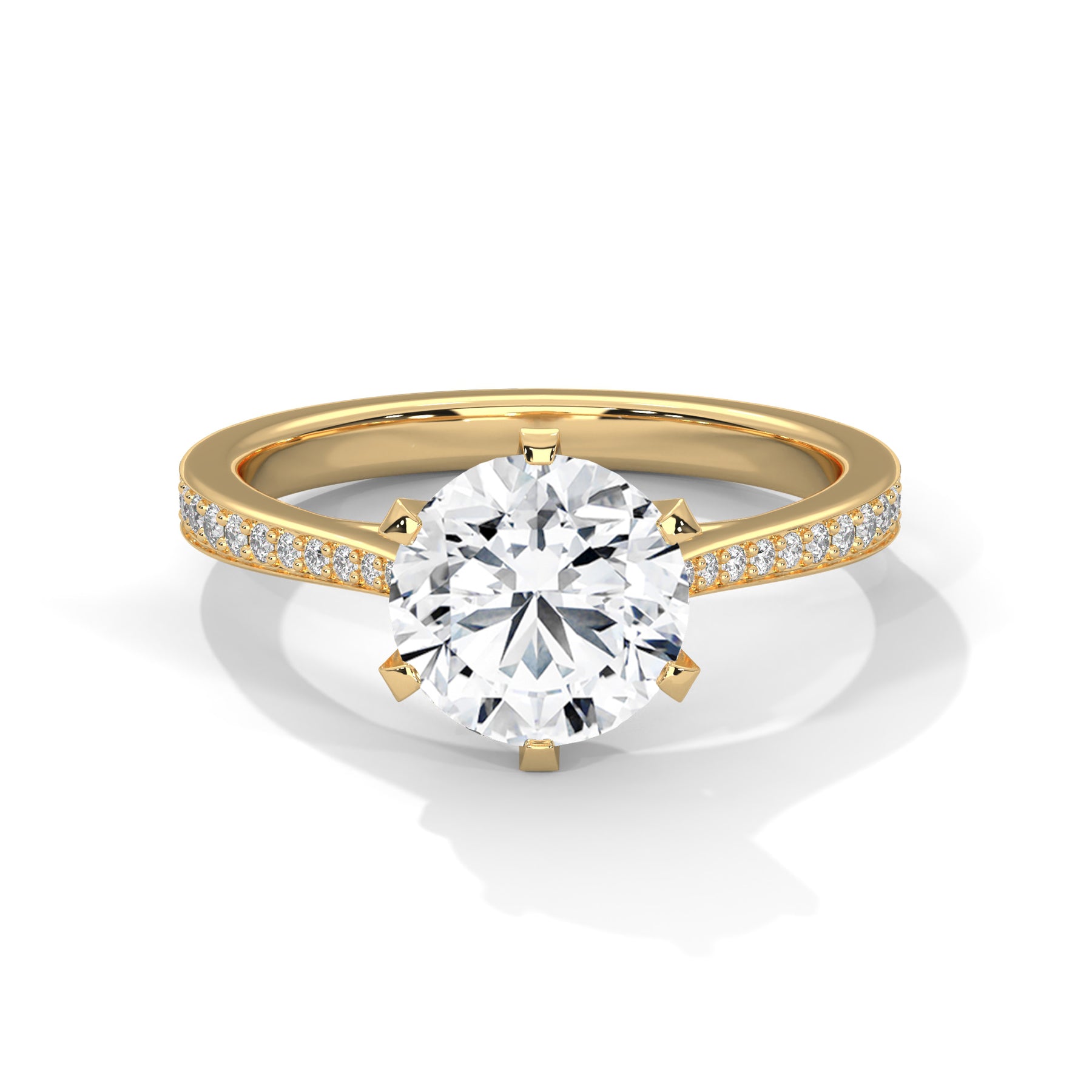 14K Yellow Gold 18K Yellow Gold Round