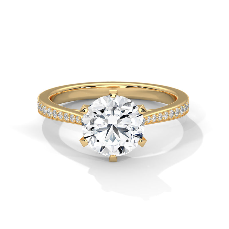 14K Yellow Gold 18K Yellow Gold Round