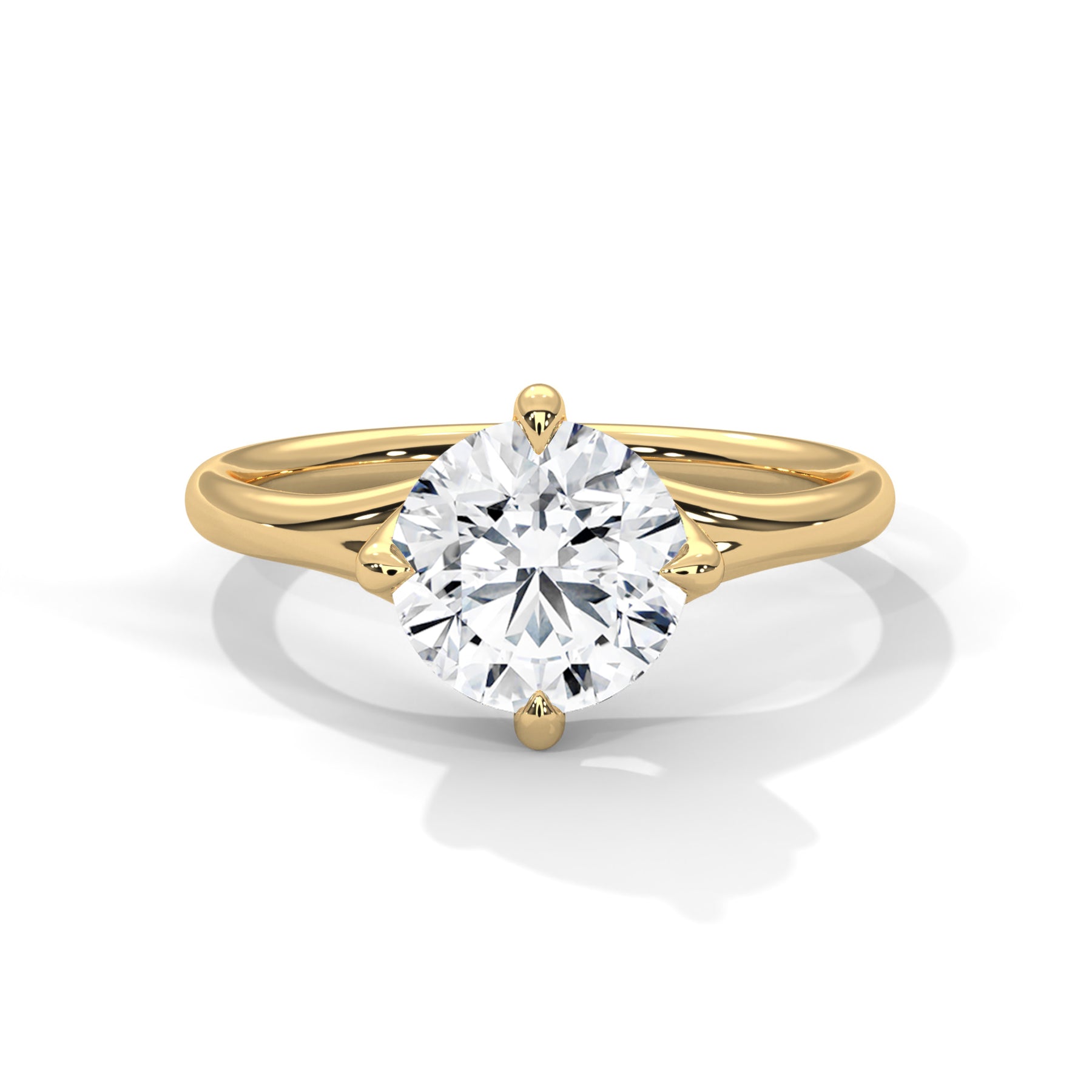 14K Yellow Gold 18K Yellow Gold Round