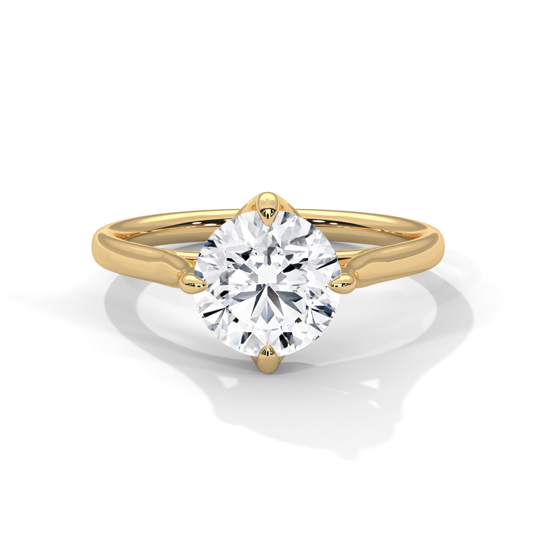 14K Yellow Gold 18K Yellow Gold Round
