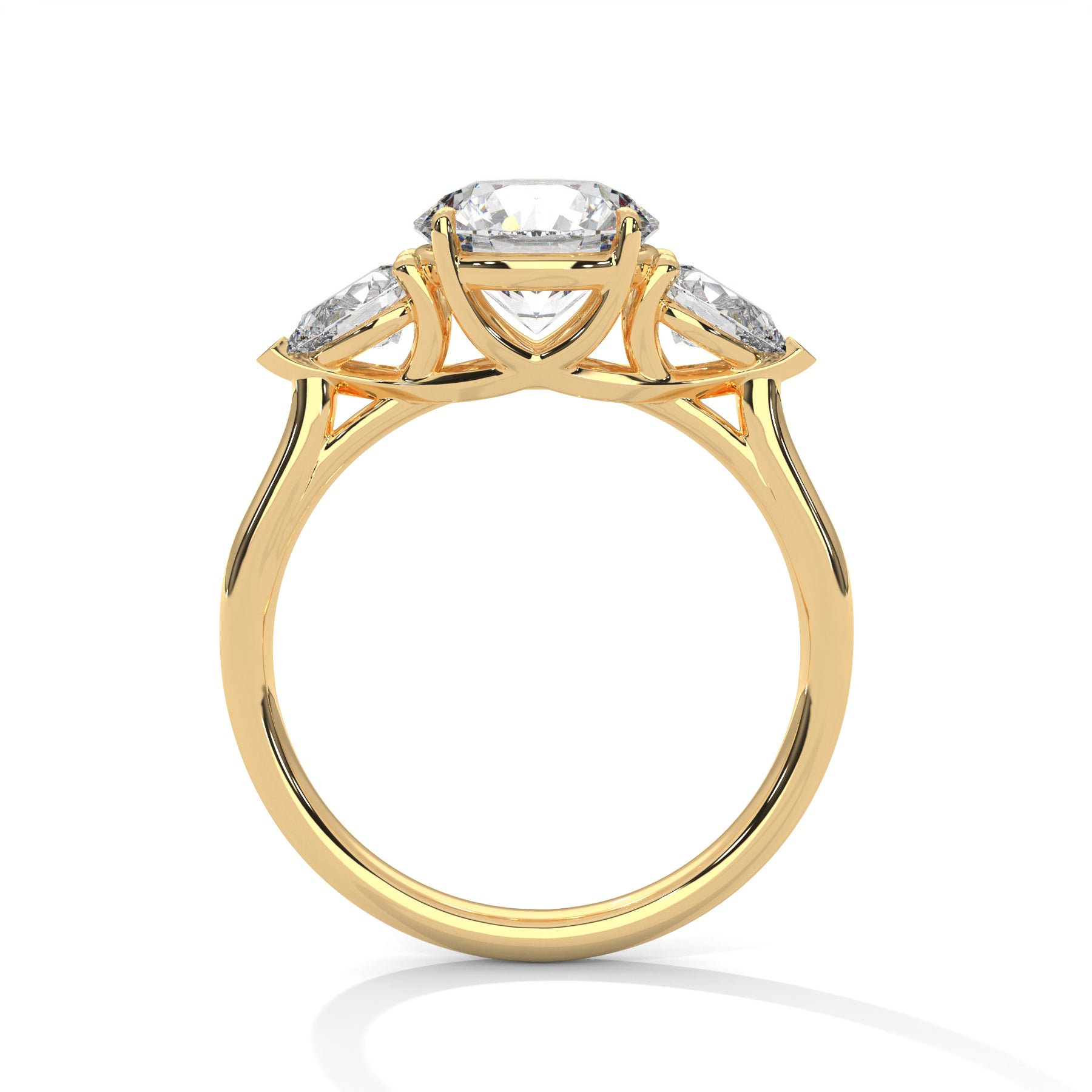 14K Yellow Gold 18K Yellow Gold Round