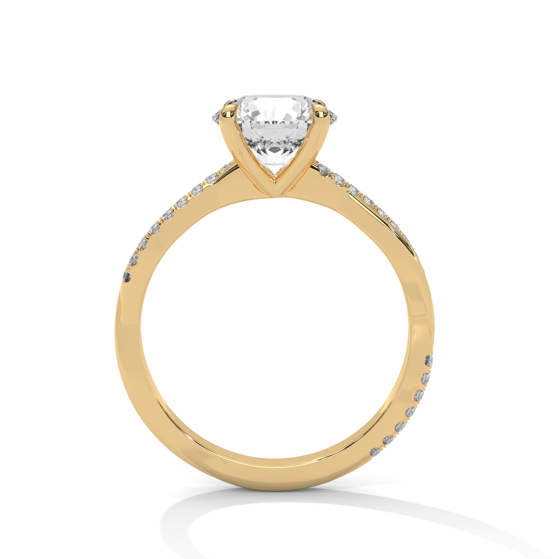 14K Yellow Gold 18K Yellow Gold Round