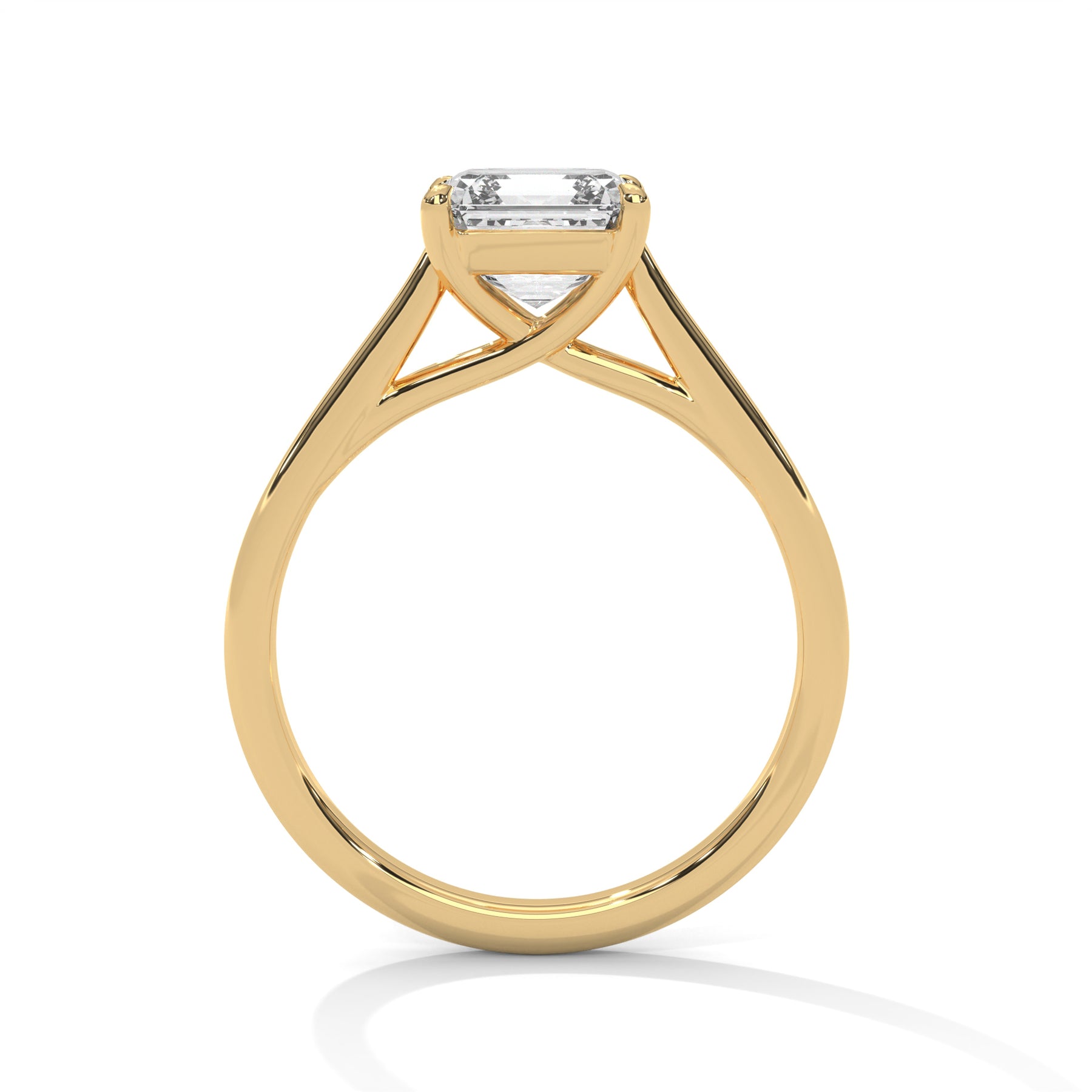 14K Yellow Gold 18K Yellow Gold Asscher
