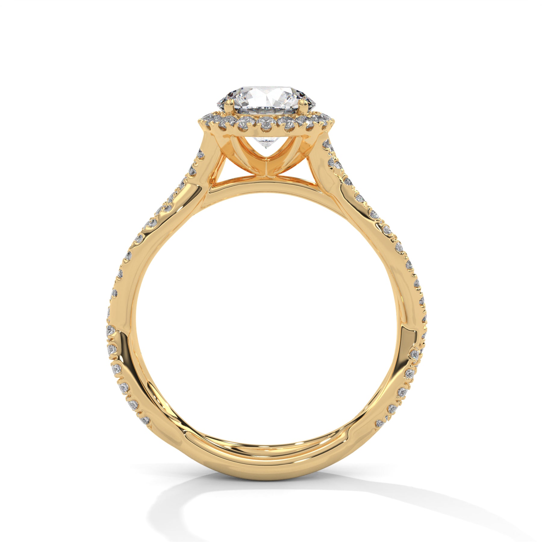 14K Yellow Gold 18K Yellow Gold Round