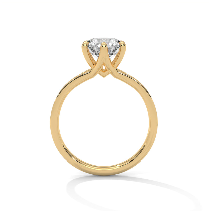 14K Yellow Gold 18K Yellow Gold Round