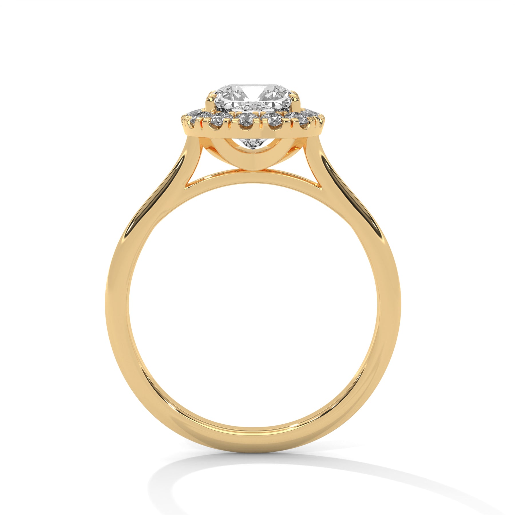 14K Yellow Gold 18K Yellow Gold Cushion