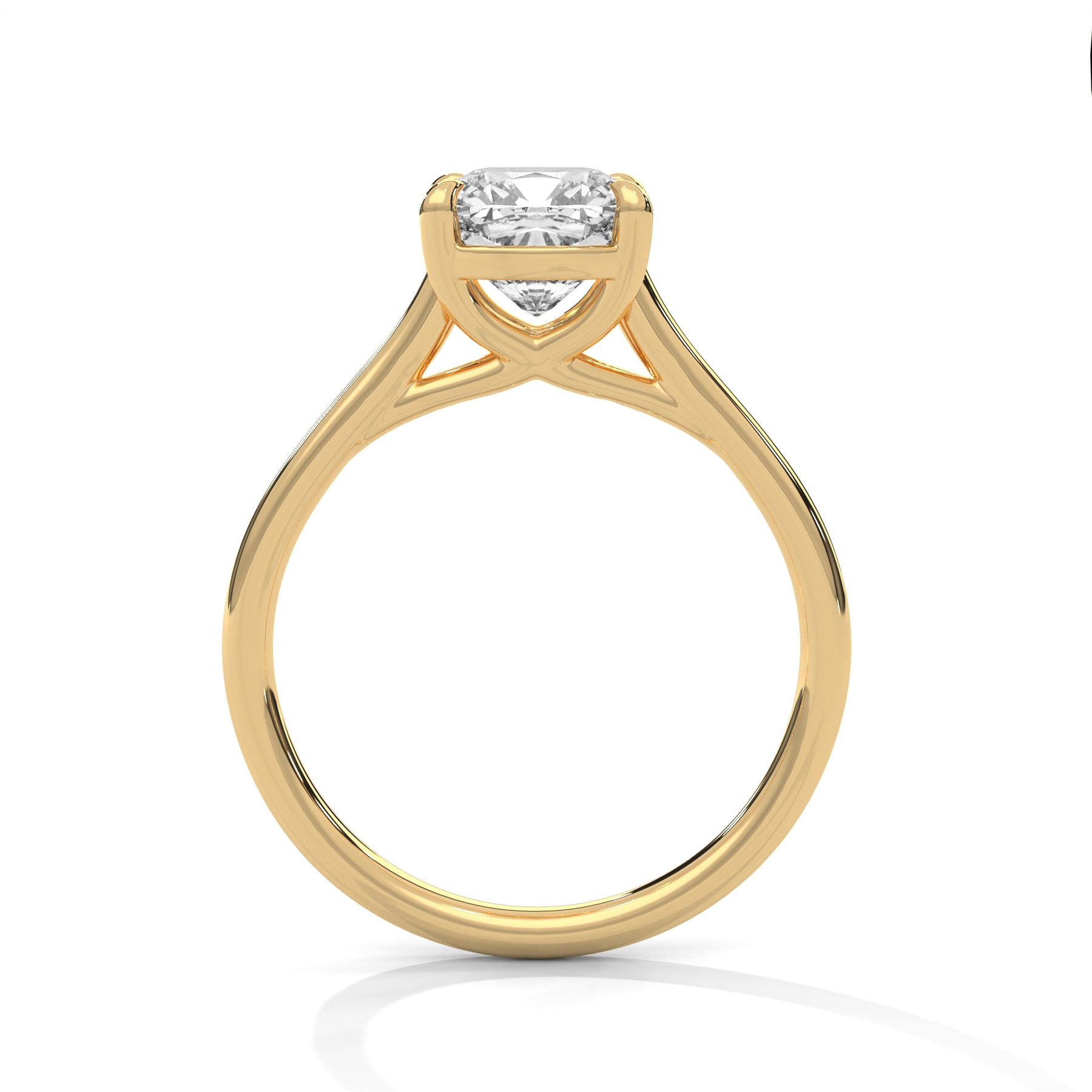 14K Yellow Gold 18K Yellow Gold Cushion