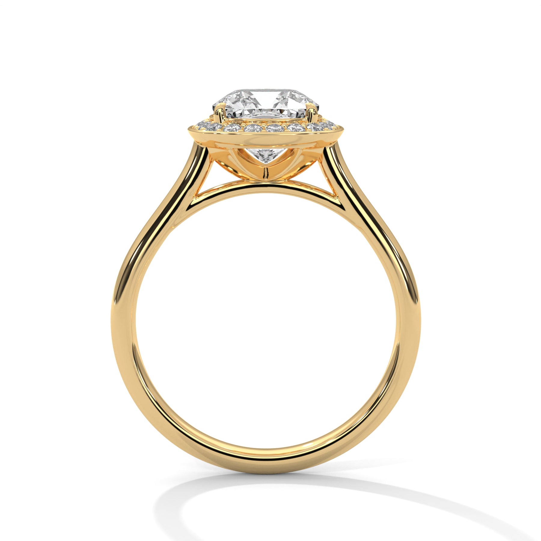14K Yellow Gold 18K Yellow Gold Cushion