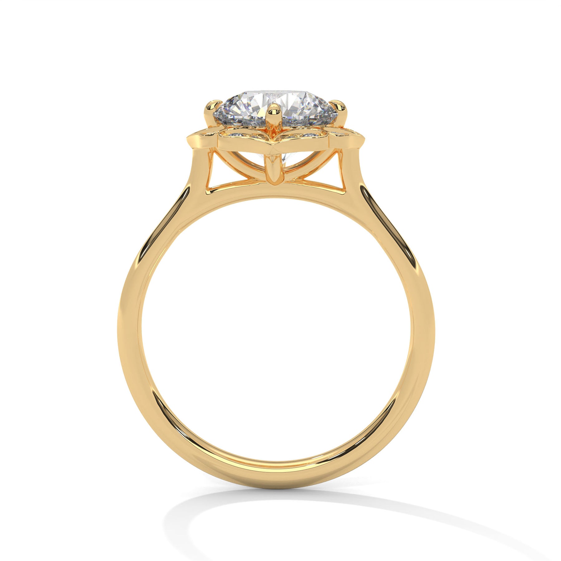 14K Yellow Gold 18K Yellow Gold Round
