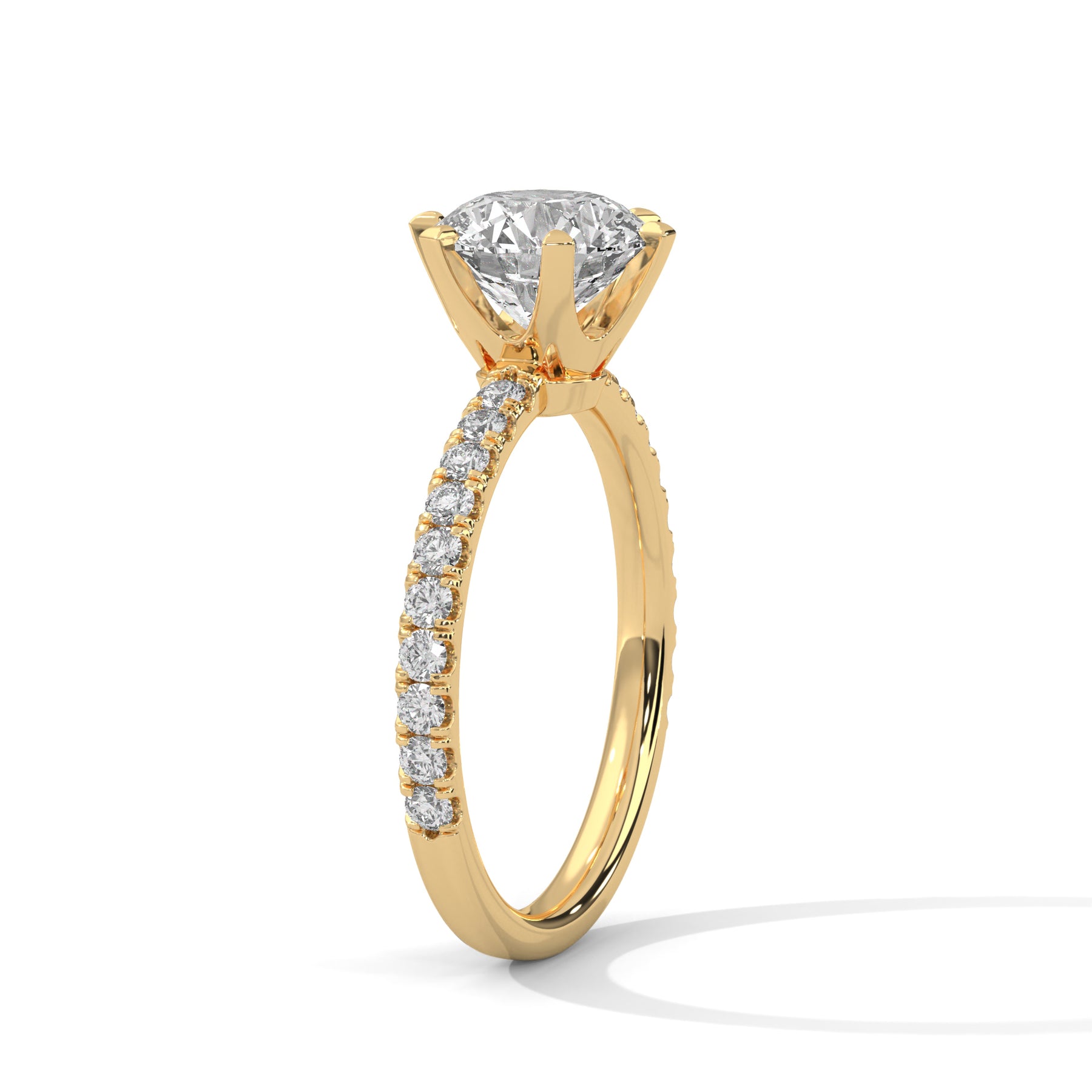 14K Yellow Gold 18K Yellow Gold Round
