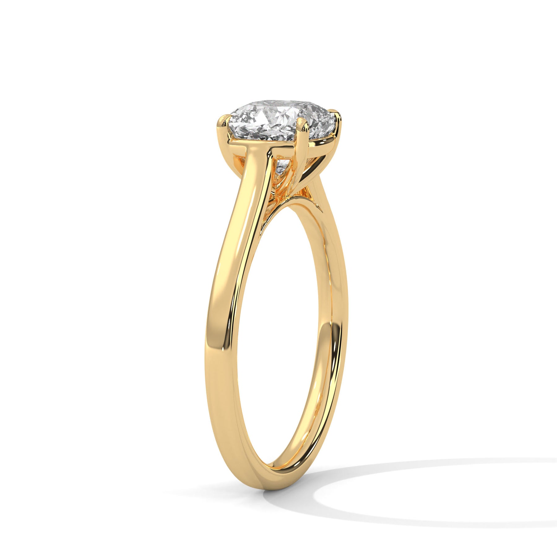 14K Yellow Gold 18K Yellow Gold Cushion