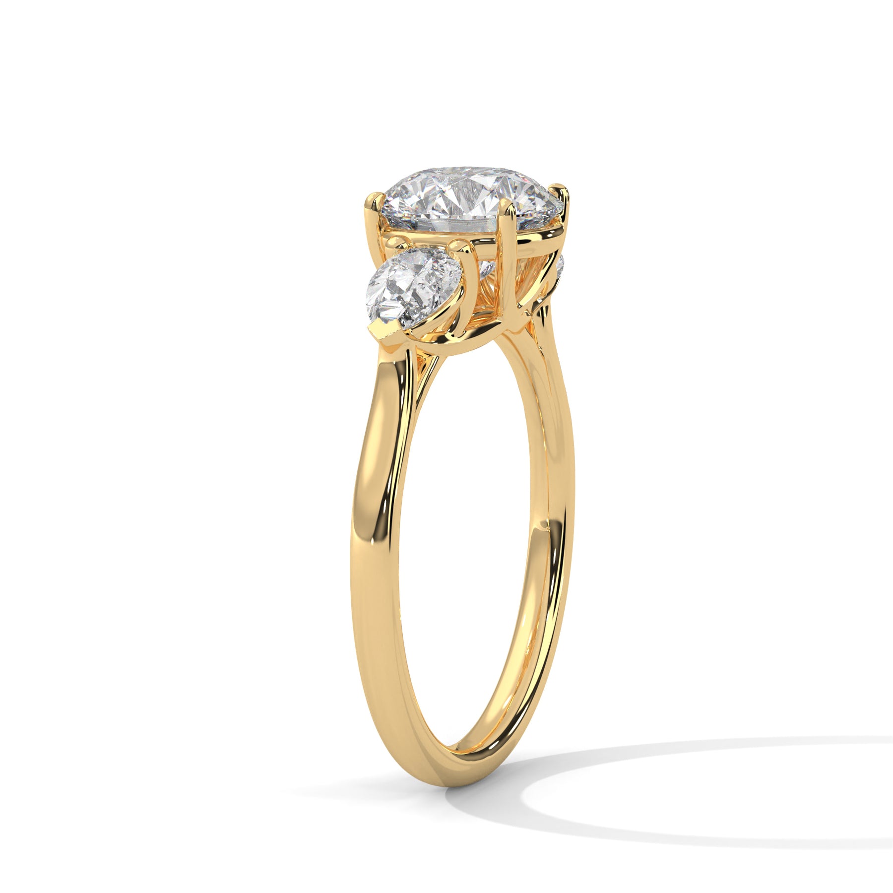 14K Yellow Gold 18K Yellow Gold Round