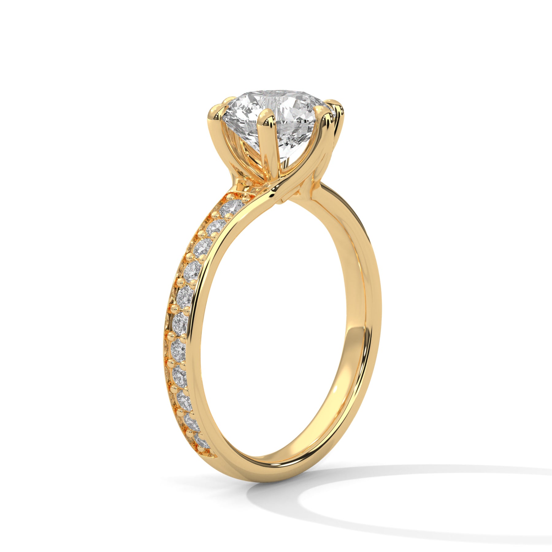 14K Yellow Gold 18K Yellow Gold Round