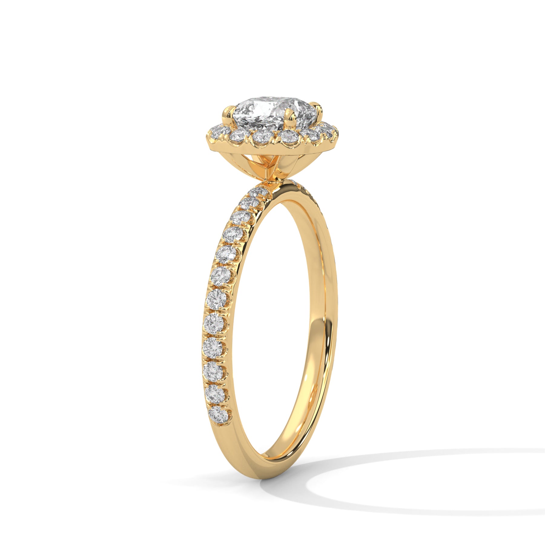 14K Yellow Gold 18K Yellow Gold Cushion