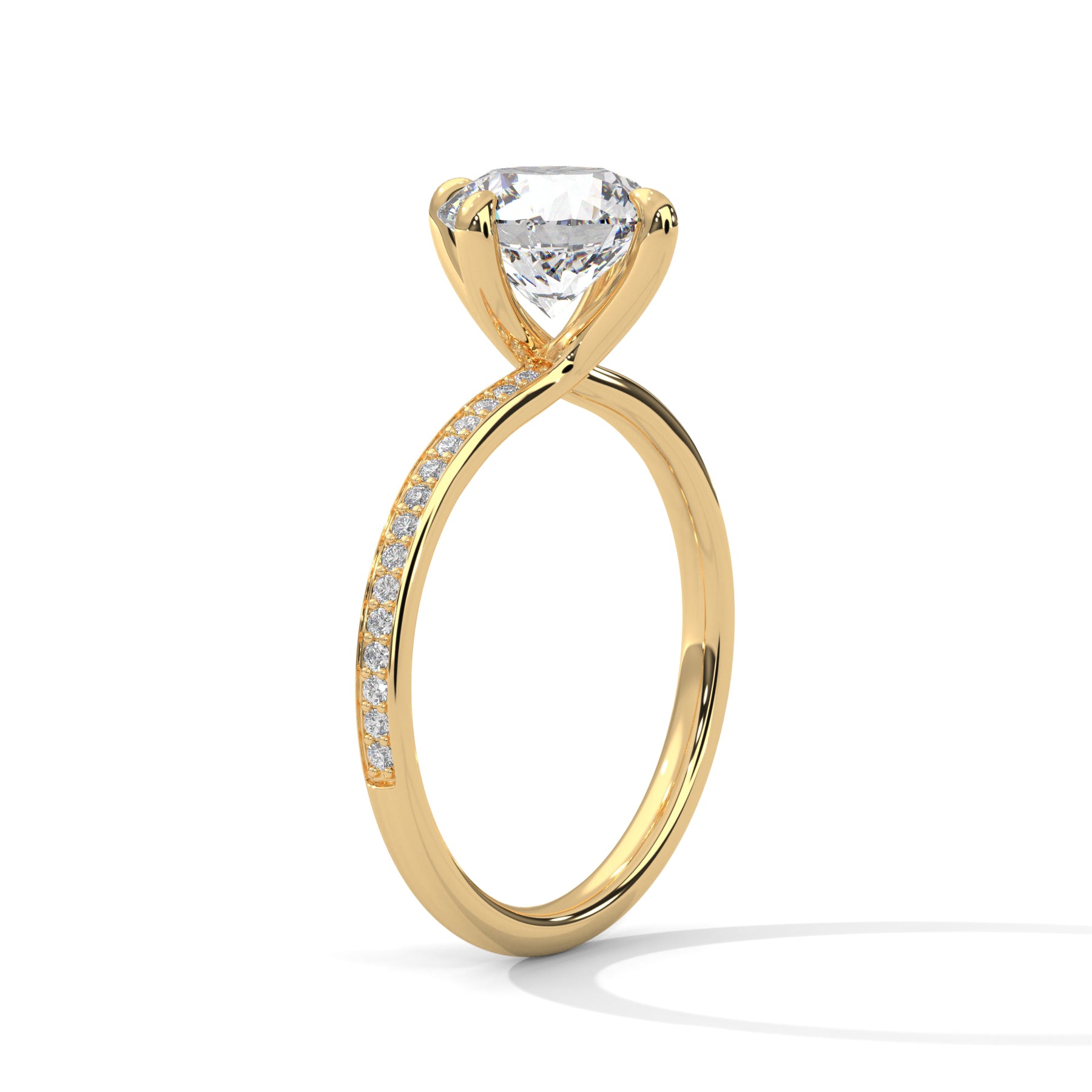 14K Yellow Gold 18K Yellow Gold Round