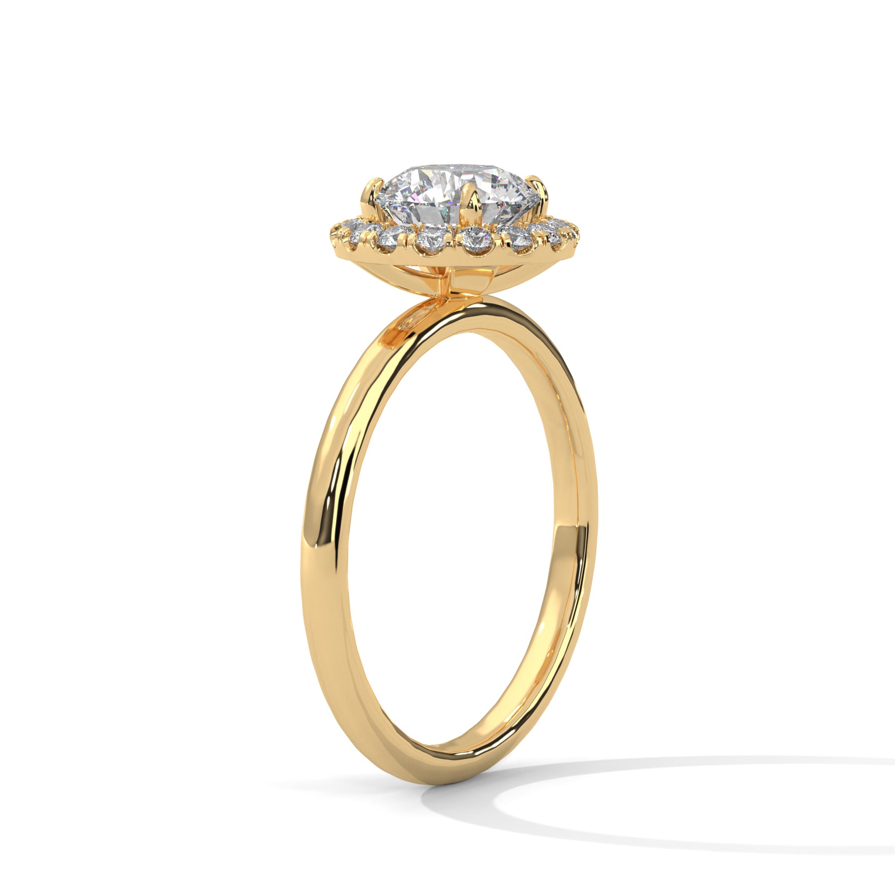 14K Yellow Gold 18K Yellow Gold Round